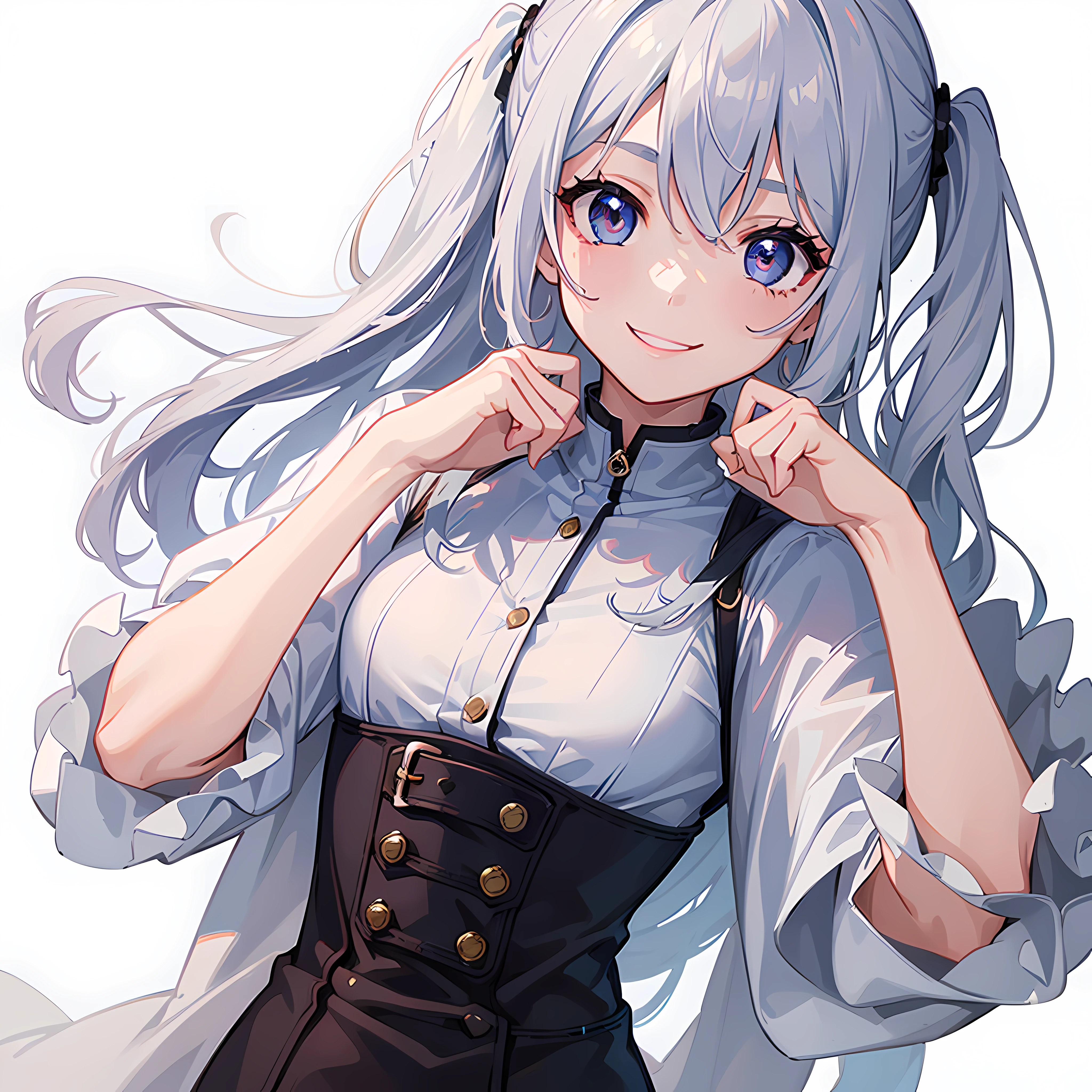 (in 8K、top-quality、masterpiece:1.2)、1girl、(Smiling smile:1.1)、beautiful eyes、Quirk hair