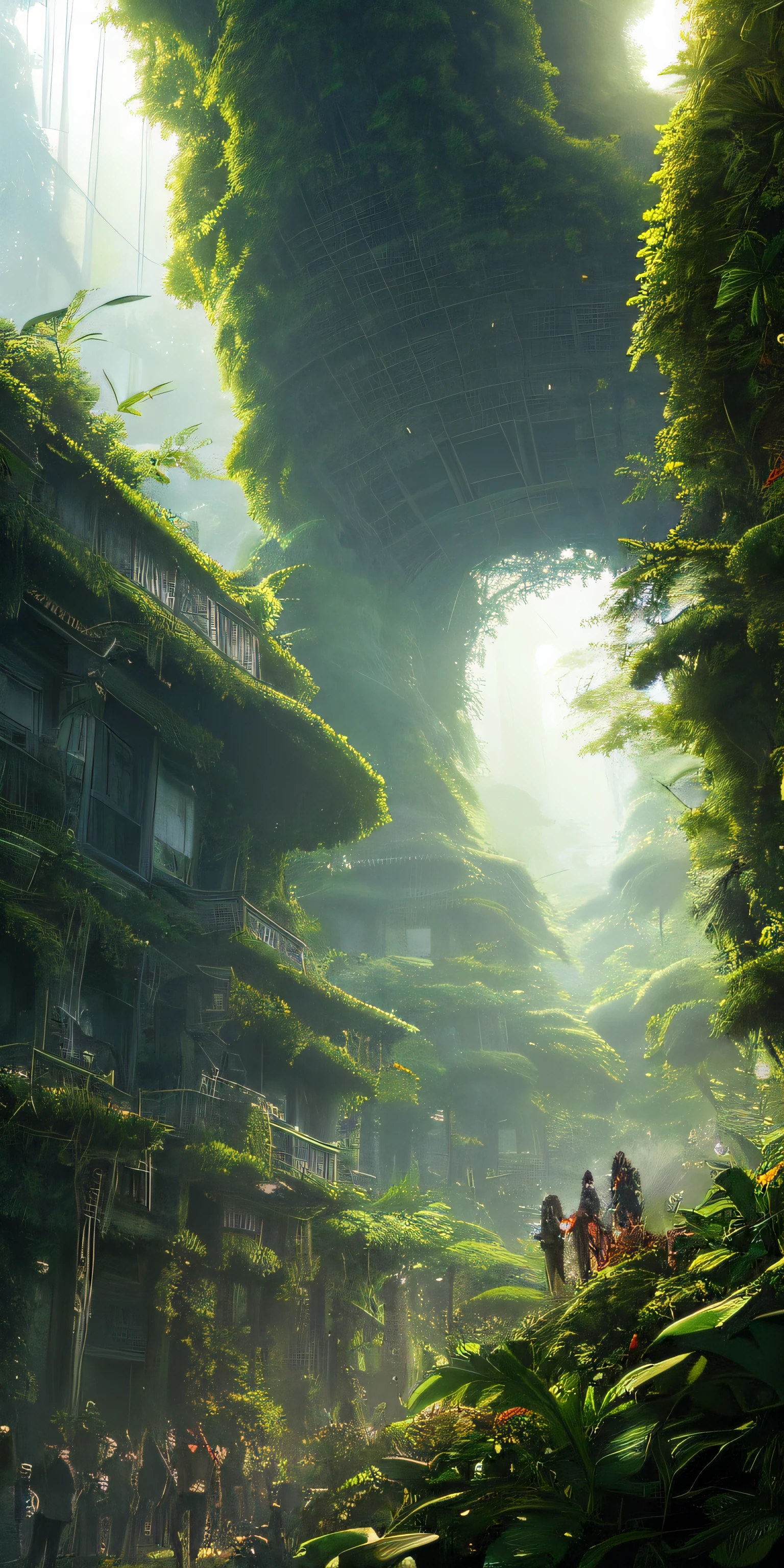 Digital illustration, Detailed and intricate, The dense jungle is full of exotic plants and animals, Sunlight shines through the canopy，Produces a mottled effect. In the style of Yoshitaka Amano and Hayao Miyazaki, Masterpiece, Proportional, Detailed, trending on artstationh, Beautiful lighting, Realistic, Intricate, Award-Awarded, 4K, highest quality
Award-winning, Yoshitaka Amano's style 4K digital painting. Detailed and intricate depiction of a zombie apocalypse, cleverly capturing the chaos and drama of the scene. Beautiful lighting and cinematic composition make this piece a true masterpiece, trending on artstationh