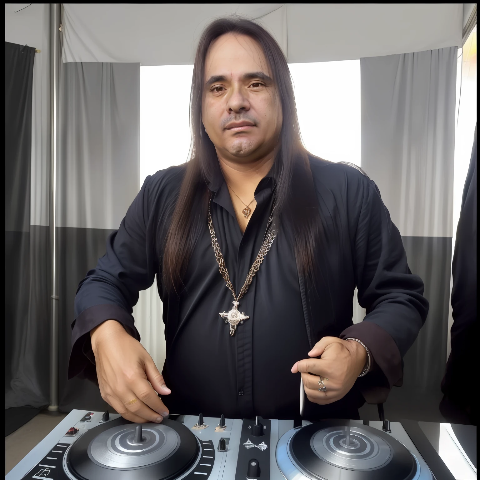 Andre Matos, corpo inteiro, DJ de funk