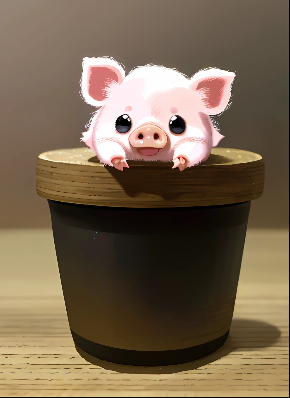 best qualtiy， （tmasterpiece：1.1576）， （A high resolution：1.2155），（Ultra-detailed 8k art：1.05）， kawaii， （fluffly）， adolable， （miniature pig：1） ， deformation， A standing kawaii pig， exteriors， Lots of miniature pigs