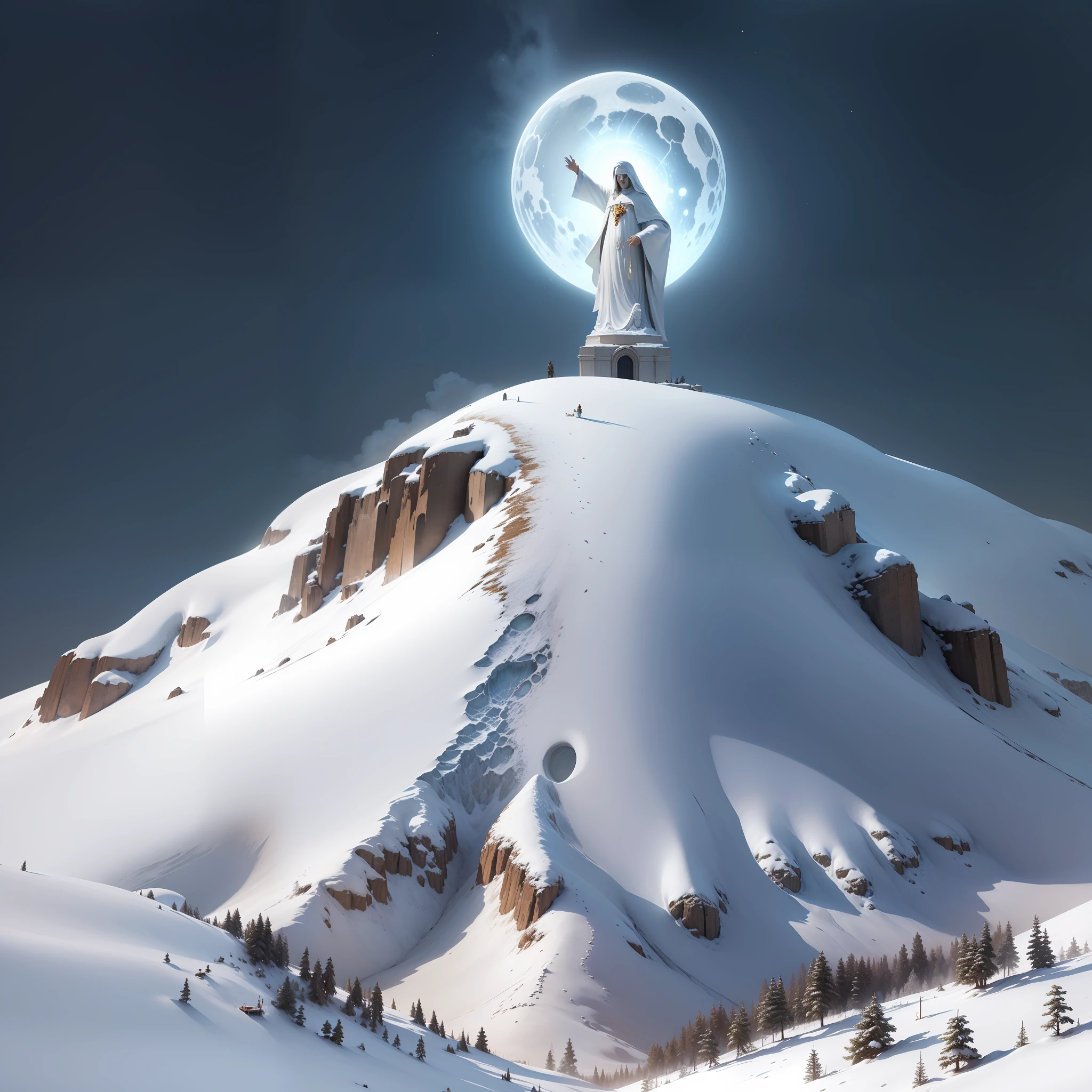 Imagem do monte Esquilino coberto de neve, inspired by the apparition of Our Lady of the Snows in Rome