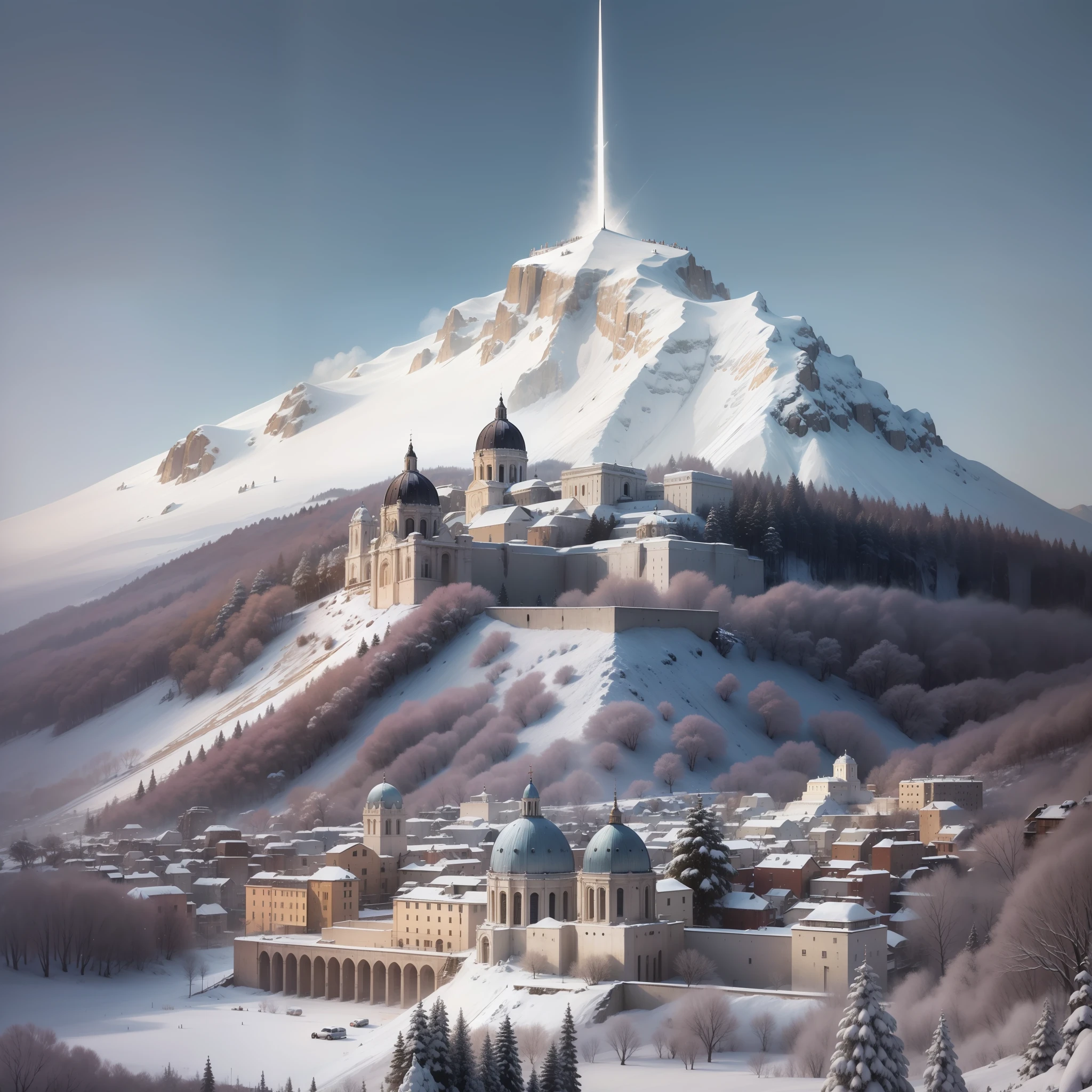 Imagem do monte Esquilino coberto de neve, inspired by the apparition of Our Lady of the Snows in Rome