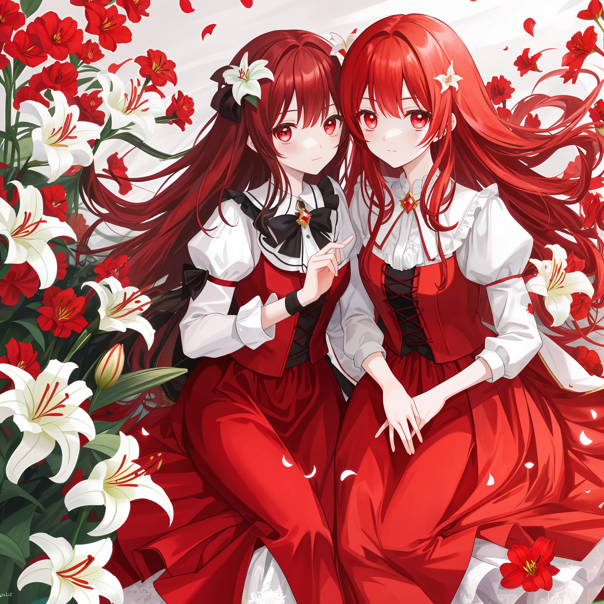 The lily of true love is dyed red