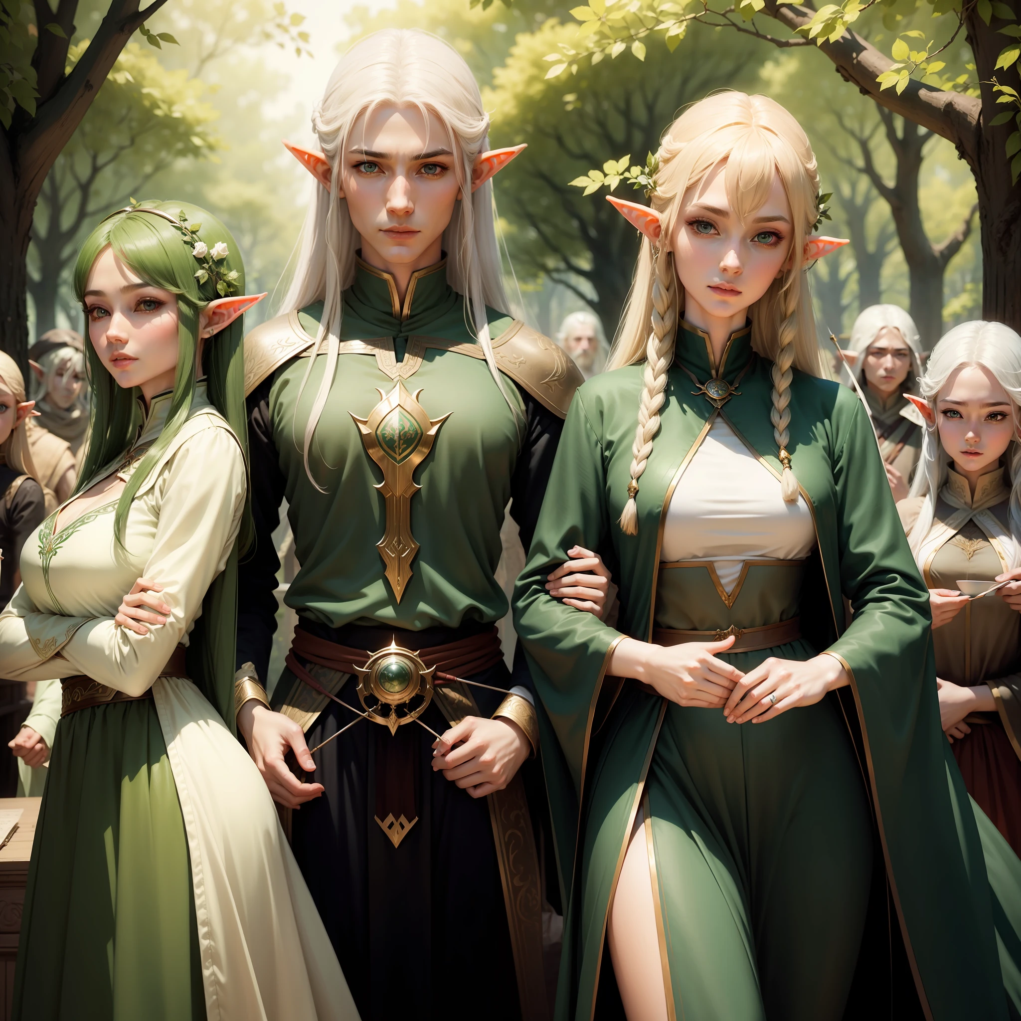 Elves are elongated,Smart and beautiful,Manners are elegant,Keen eyes。They are best at poetry,Literature and music,He is also the most powerful archer in Middle-earth。