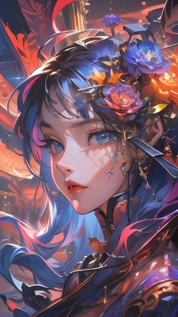 (masterpiece, top quality, best quality, official art, beautiful and aesthetic:1.2), (1girl), extreme detailed,(fractal art:1.3),colorful,highest detailed