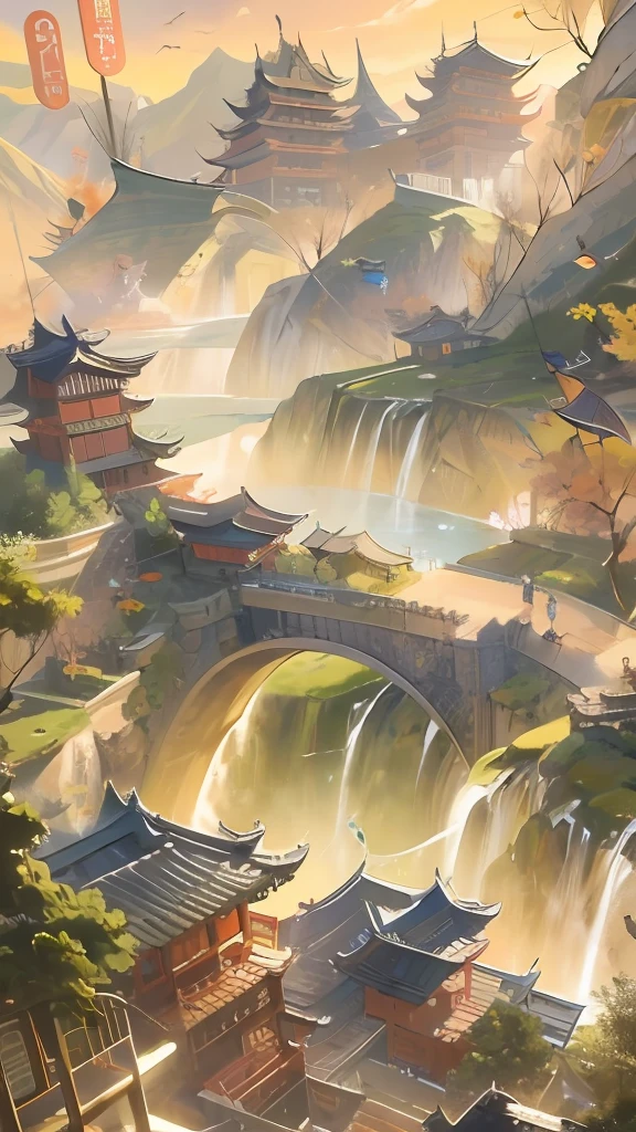 The best quality, masterpiece, koryos, ink bisim, vu changshuo, bonian, real banqiao, badasan people,
mountain horizon, river, forest, village,
