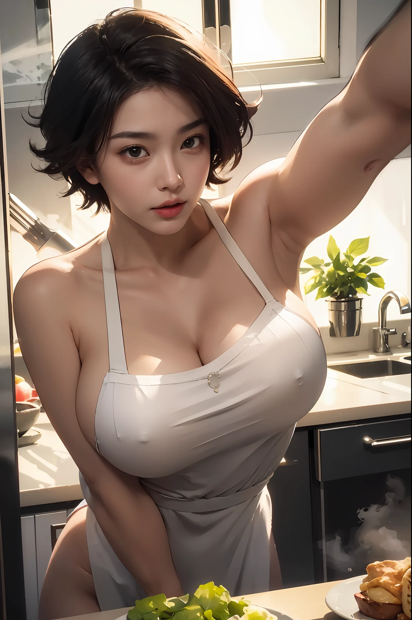 best qualtiy,tmasterpiece,超高分辨率,(realisticlying:1.4),RAW photogr,1girll,silber hair,Formal Updo,shiny skins,dramatic lighting,(ssmile:1.2)best qualtiy)), ((tmasterpiece)), (the detail:1.4), 3D, A beautiful female figure,hdr(HighDynamicRange),Ray traching,NVIDIA RTX,Hyper-Resolution,Unreal 5,Subsurface scattering、PBR Texture、post-proces、Anisotropy Filtering、depth of fields、maximum definition and sharpness、Many-Layer Textures、Albedo e mapas Speculares、Surface coloring、Accurate simulation of light-material interactions、perfectly proportions、rendering by octane、Two-colored light、largeaperture、Low ISO、White balance、the rule of thirds、8K raw data、
