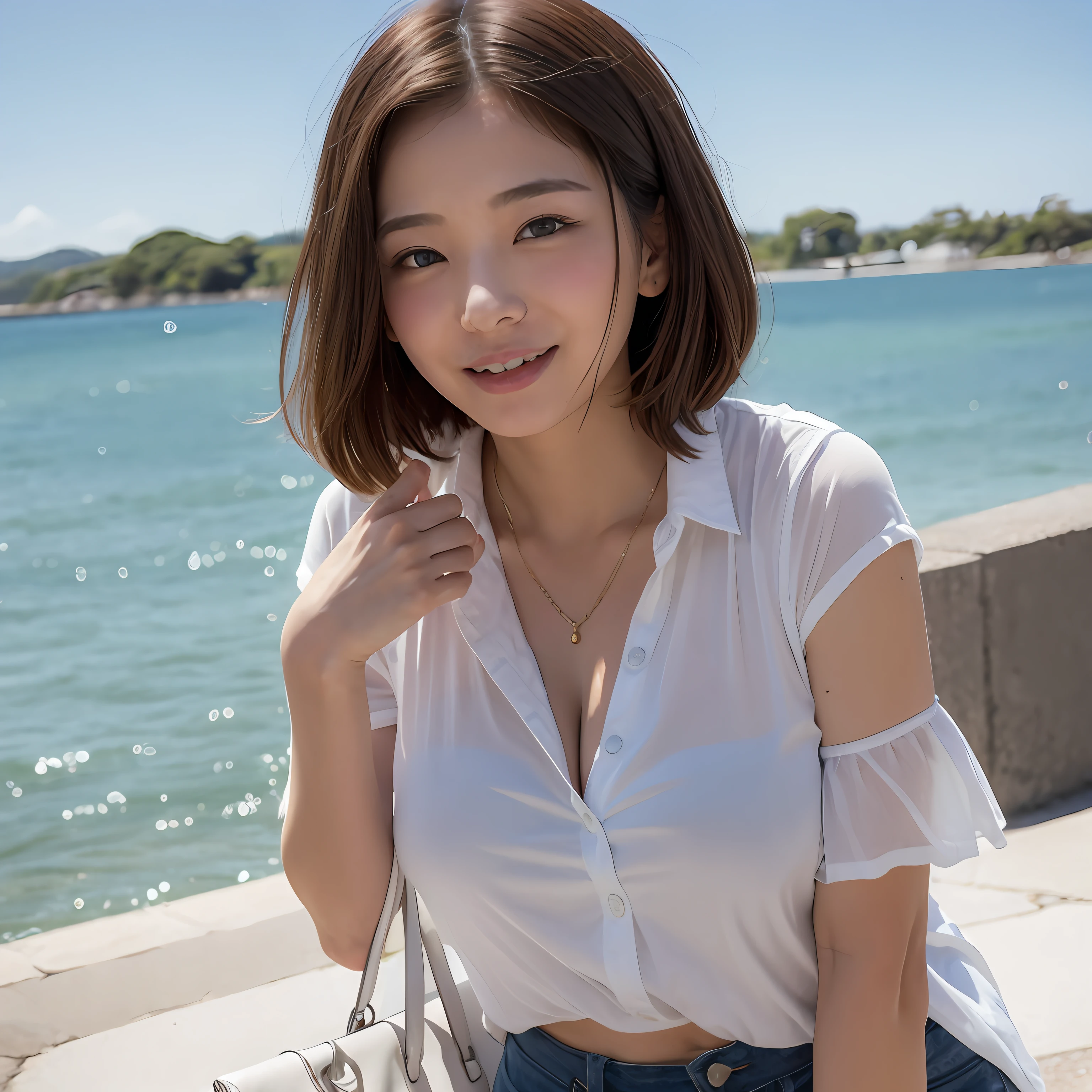 feel shy、Looks happy