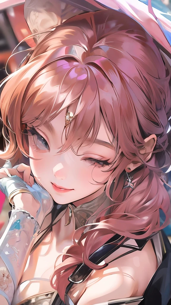 best quality, masterpiece, ultra high res, photorealistic, 1girl, offshoulder, smile