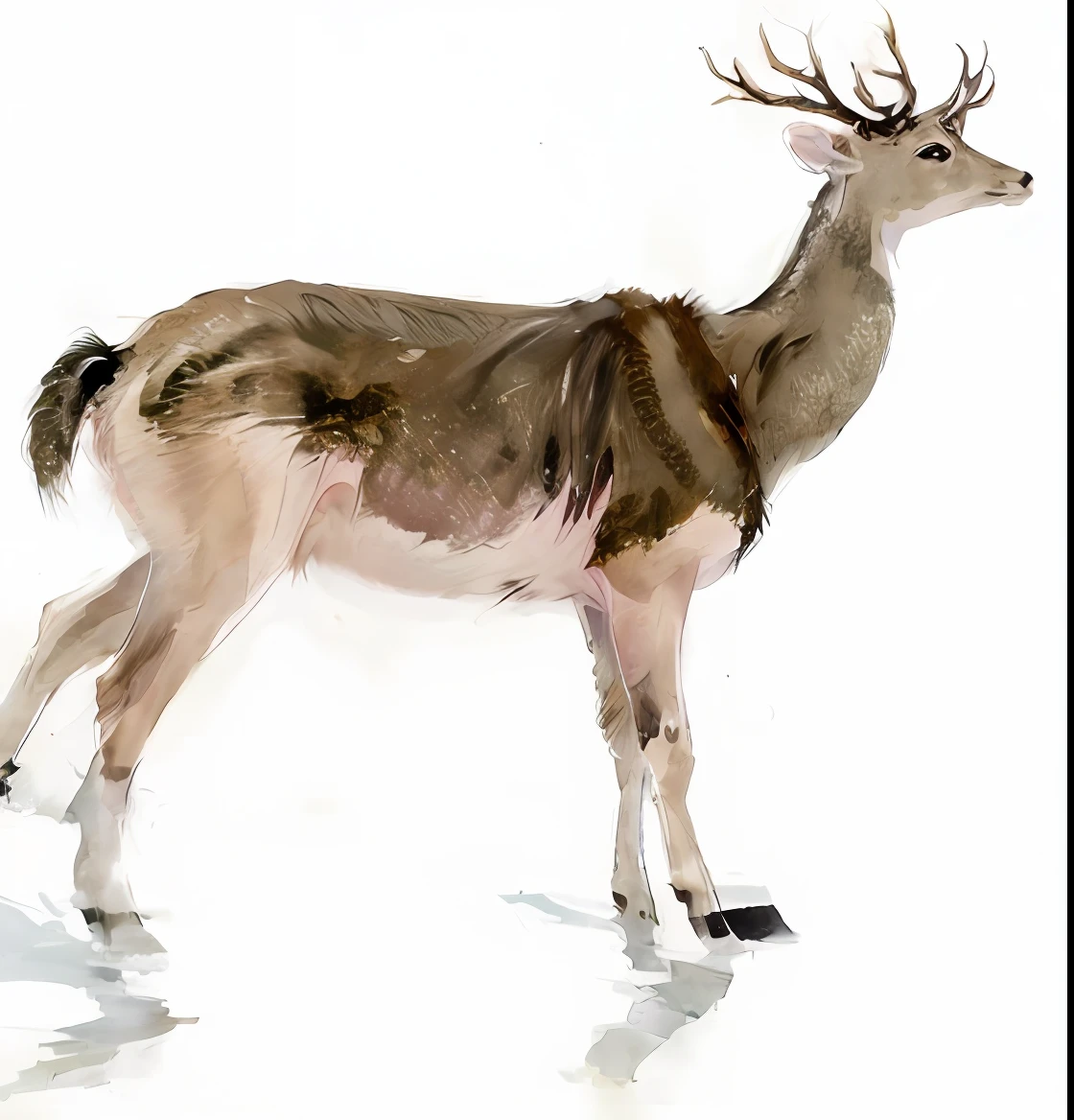 Sika deer side