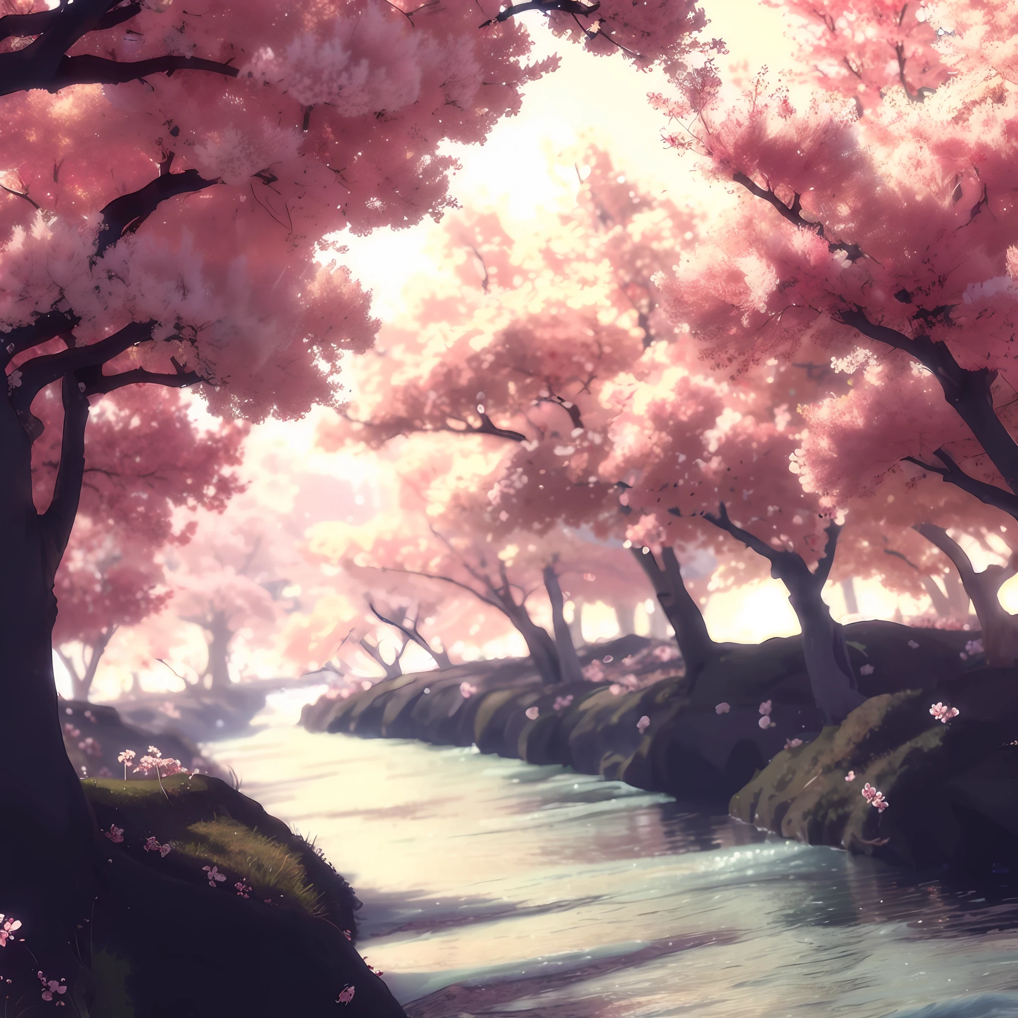 Tree on background々Close up of a river with flowers or flowers, cherry blossom forest, The cherry tree, Beautiful anime scenery, background artwork, Anime Background, anime nature, The cherry tree, anime nature wallpap, anime beautiful peace scene, anime landscape wallpapers, Anime Background Art, anime lush john 8k woods, lush sakura trees, Anime scenery, cherry trees