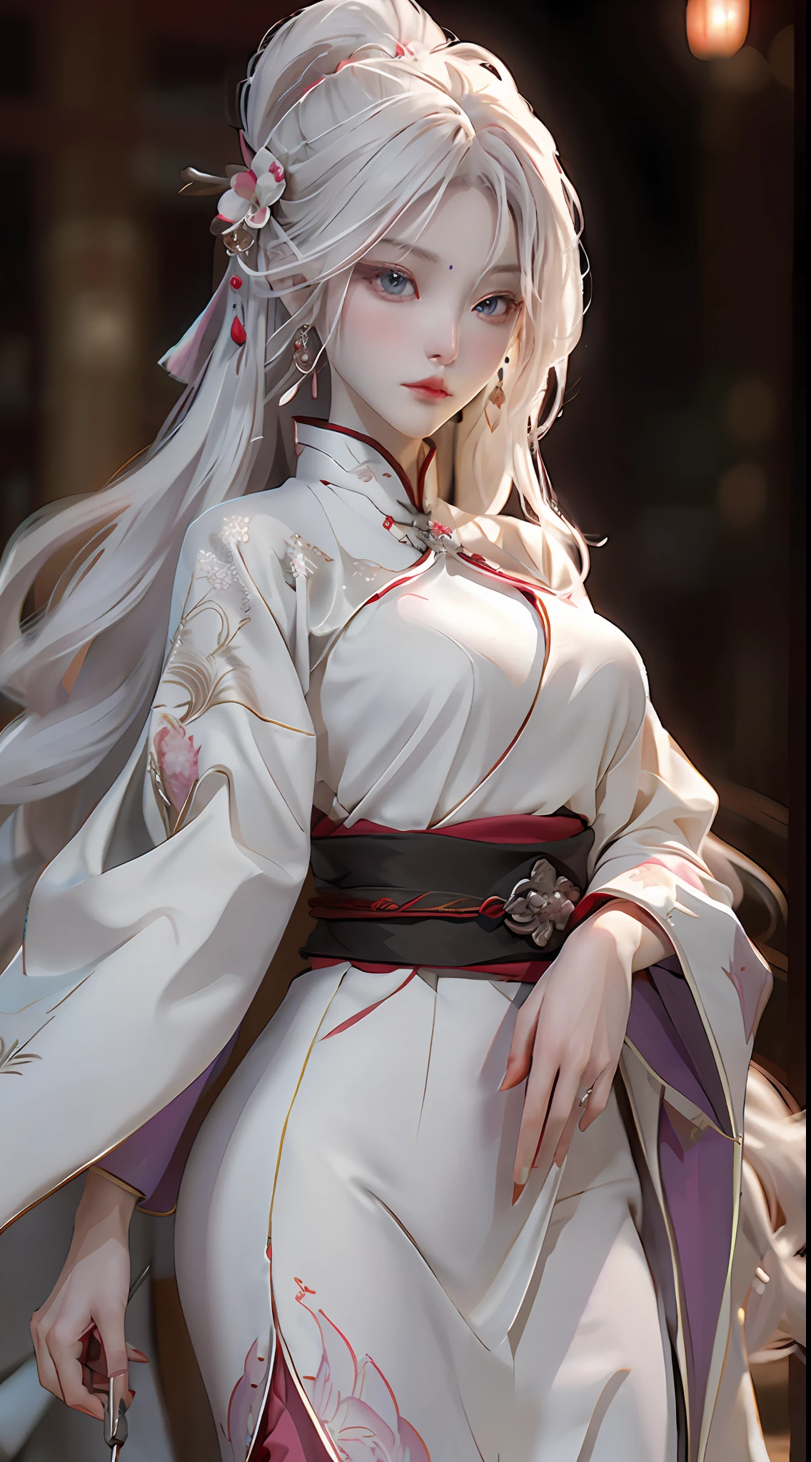 Masterpiece, Best, Night, Full Moon, 1 Female, Mature Woman, Chinese Style, Ancient China, Elder Sister, Royal Sister, Cold Face, Expressionless, Silver White Long Haired Woman, Pale Pink Lips, Calm, Intellectual, Three Belts, Gray Hitomi, Assassin, Dagger, Flower Ball Background, Strolling Street Masterpiece, Best, Night, Full Moon, 1 Female, Mature Woman, Chinese Style, Ancient China, Elder Sister, Royal Sister, Cold Face, Expressionless, Silver White Long Haired Woman, Pale pink lips, calm, intellectual, three belts, gray pupils, assassin, dagger, flower ball background, street view, white-haired catwoman, Hanfu, cat ears, cat tail, clear purple eyes