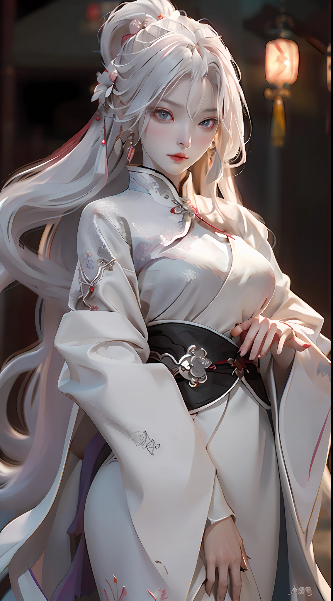 Masterpiece, Best, Night, Full Moon, 1 Female, Mature Woman, Chinese Style, Ancient China, Elder Sister, Royal Sister, Cold Face, Expressionless, Silver White Long Haired Woman, Pale Pink Lips, Calm, Intellectual, Three Belts, Gray Hitomi, Assassin, Dagger, Flower Ball Background, Strolling Street Masterpiece, Best, Night, Full Moon, 1 Female, Mature Woman, Chinese Style, Ancient China, Elder Sister, Royal Sister, Cold Face, Expressionless, Silver White Long Haired Woman, Pale pink lips, calm, intellectual, three belts, gray pupils, assassin, dagger, flower ball background, street view, white-haired catwoman, Hanfu, cat ears, cat tail, clear purple eyes