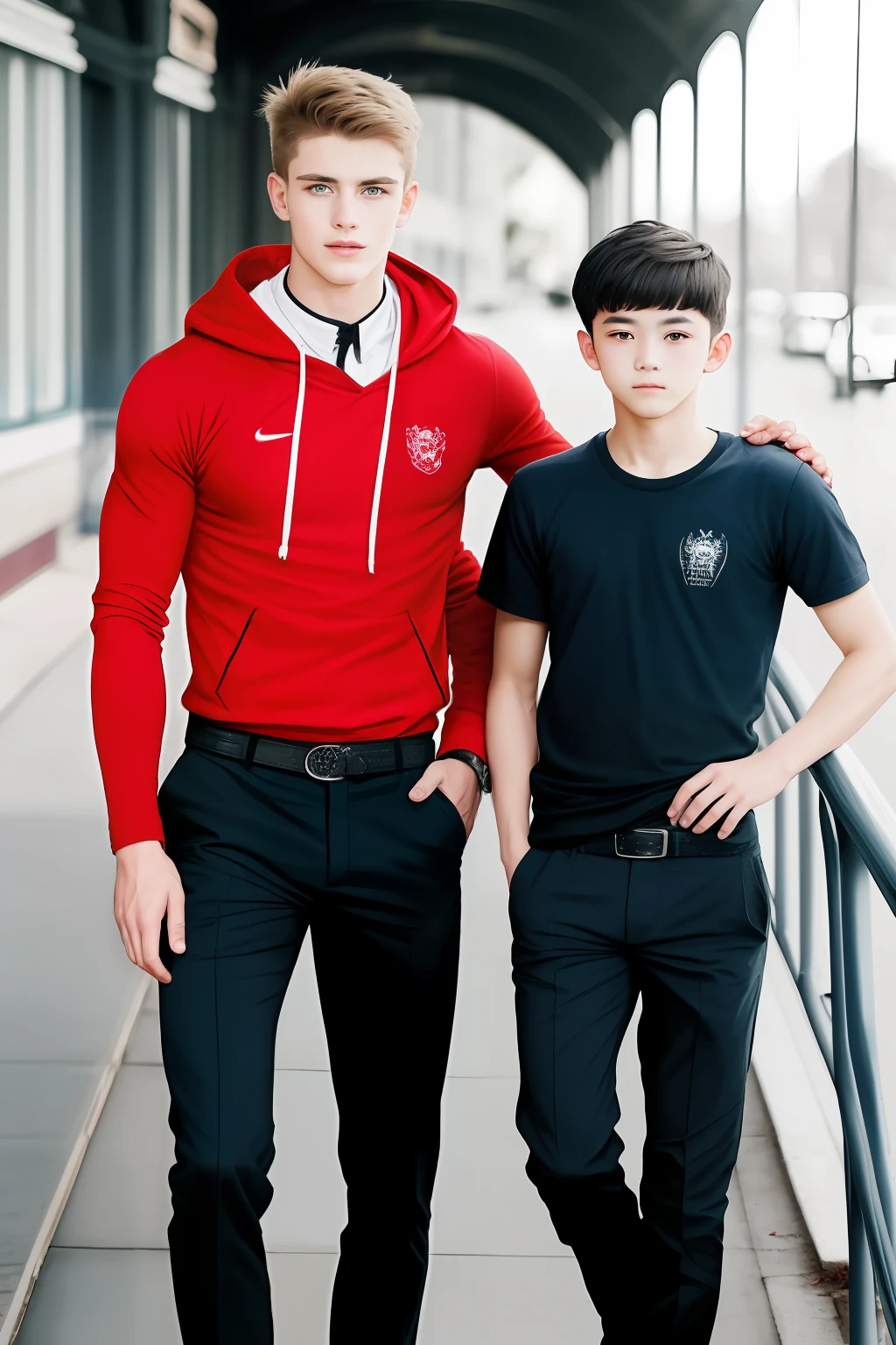 Two masculine looking boys