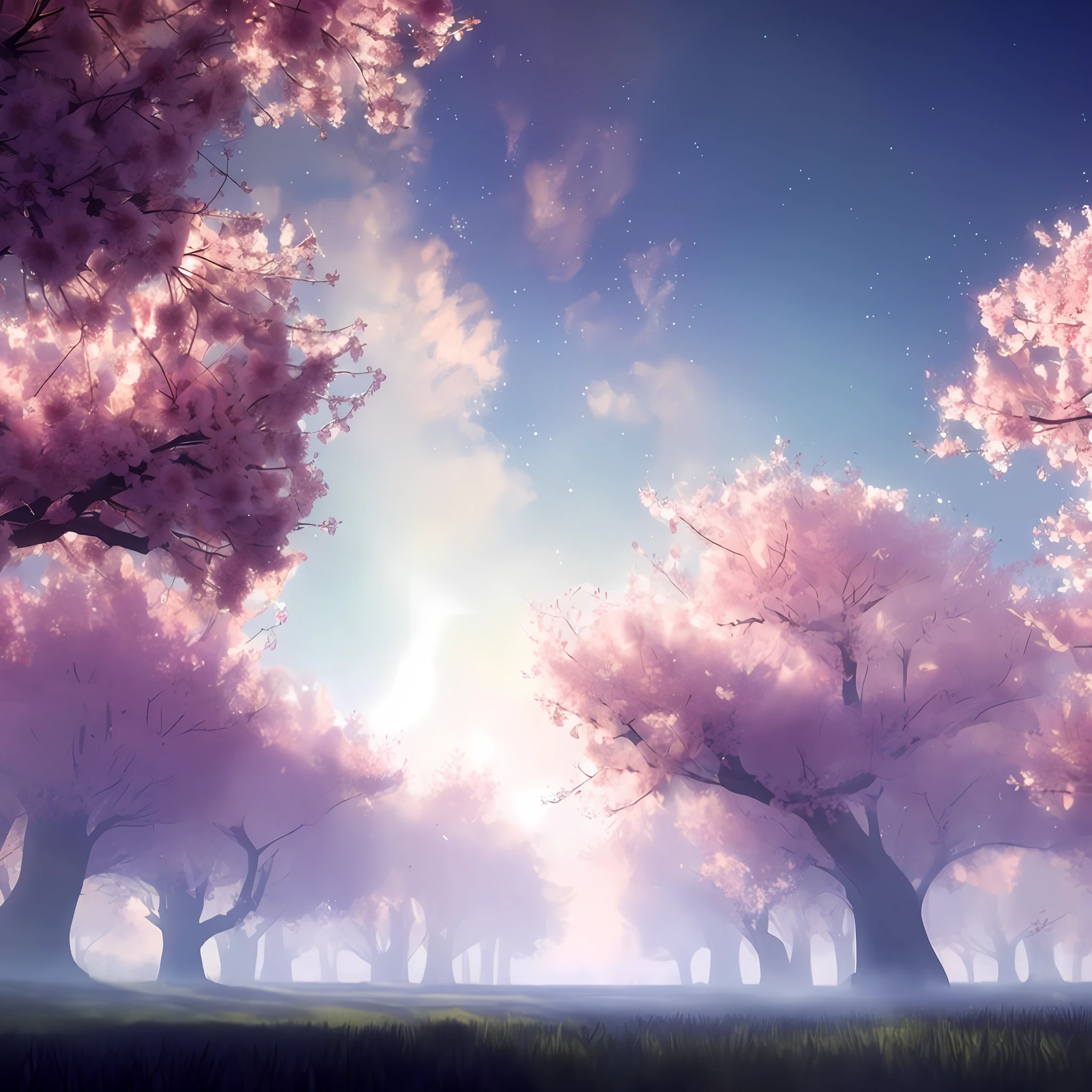 The tree々Close up of field on sky background with, cherry blossom forest, The cherry tree, The cherry tree, lush sakura trees, background artwork, anime landscape wallpapers, sakura season dynamic lighting, cherry trees, beatiful backgrounds, Anime Background, beautiful wallpaper, giant cherry trees, anime beautiful peace scene, pc wallpaper, The cherry tree, Anime Background Art