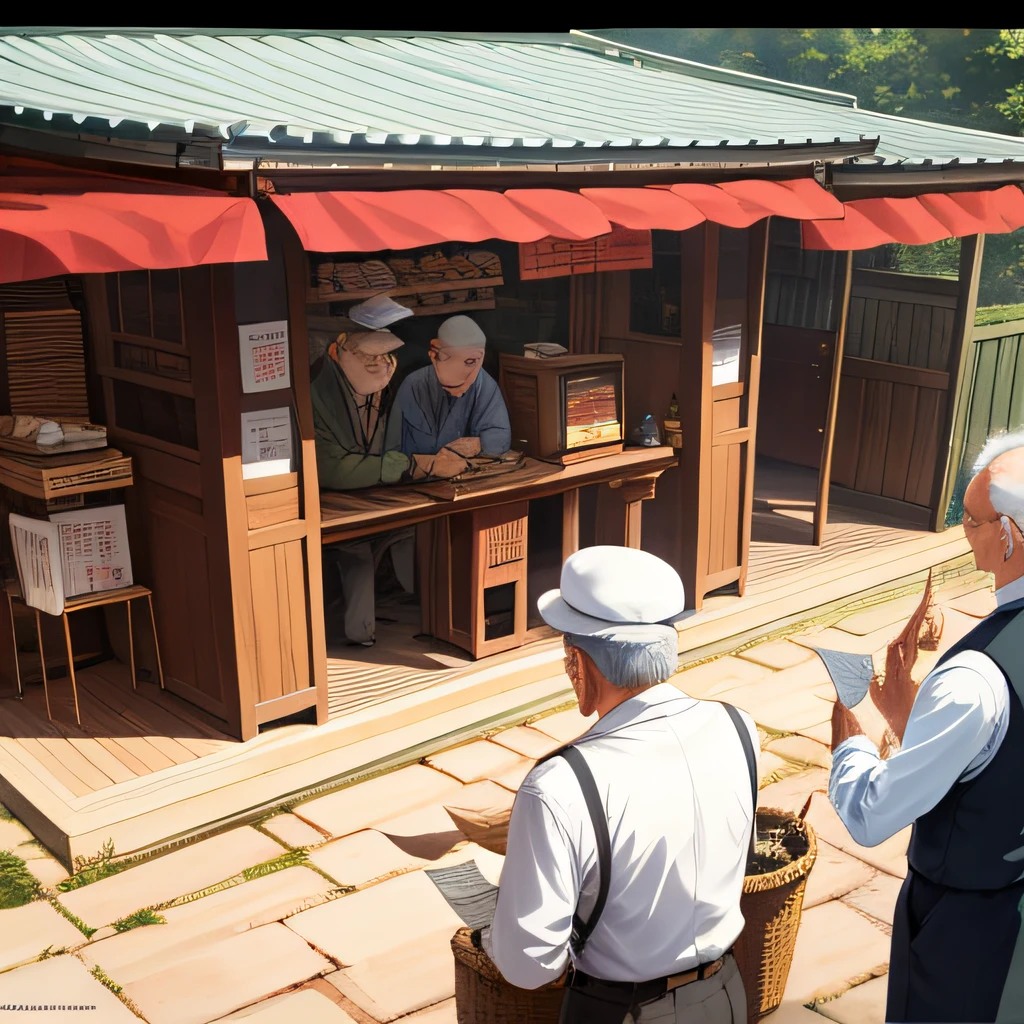 Grandpa's business is very good, and many people come to line up every day to tell fortunes to him