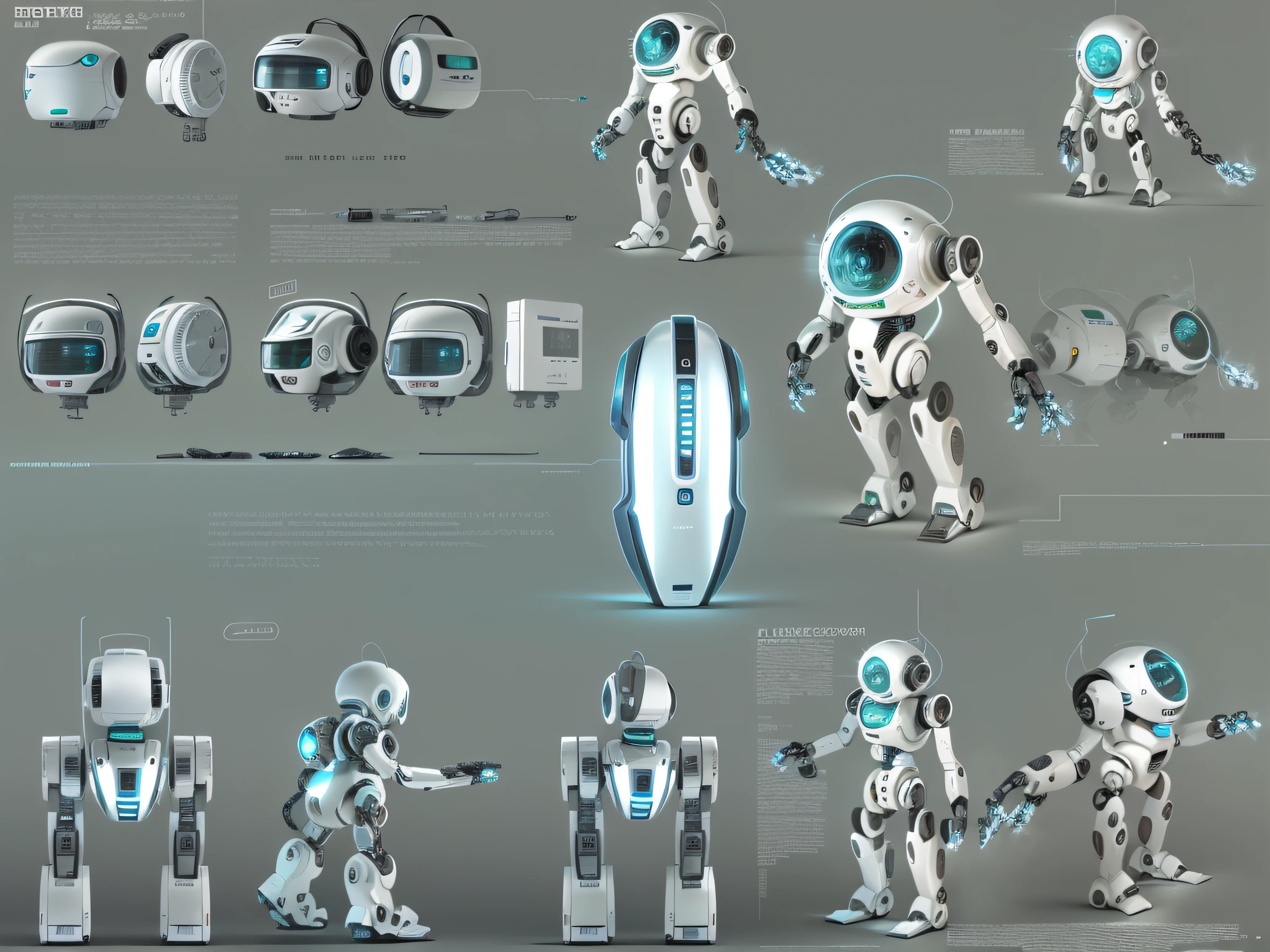 Refrigerator robot,A robot image full of technology in the future,The appearance is smooth and shiny,with simple and smooth lines,Cool LED lighting effects,Stylish color scheme,Intelligent sensing technology,Flexible and movable robotic arm,Smart display interface,Decorative patterns with a sense of technology,Innovatively designed shape。