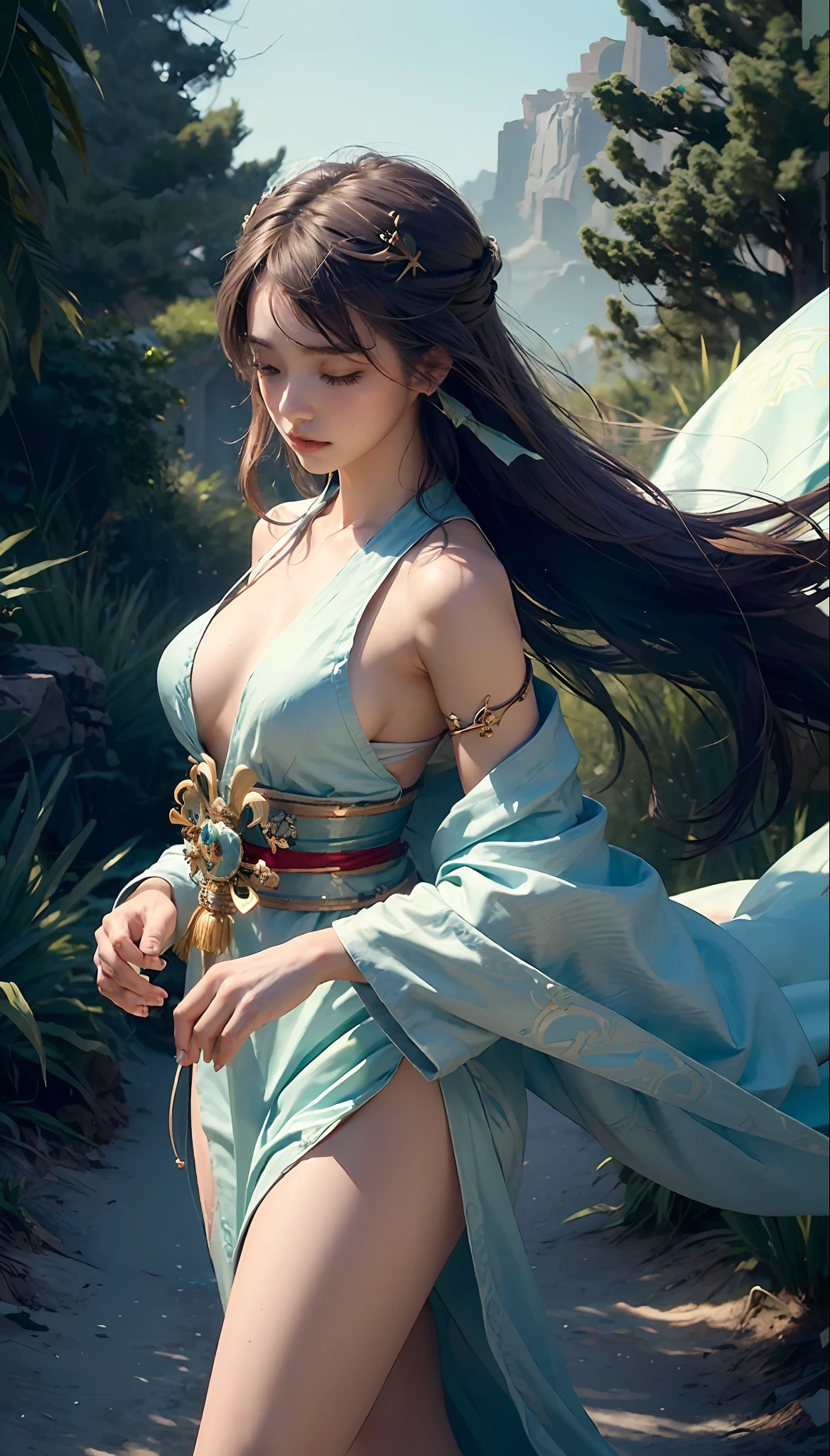(1girl:1.3),solo,__body-parts__,
official art, unity 8k wallpaper, ultra detailed, beautiful and aesthetic, beautiful, masterpiece, best quality,Fantastical Atmosphere, Calming Palette, Tranquil Mood, Soft Shading,
Miko priestess, charm spell, talisman familiar, shrine maiden duties,