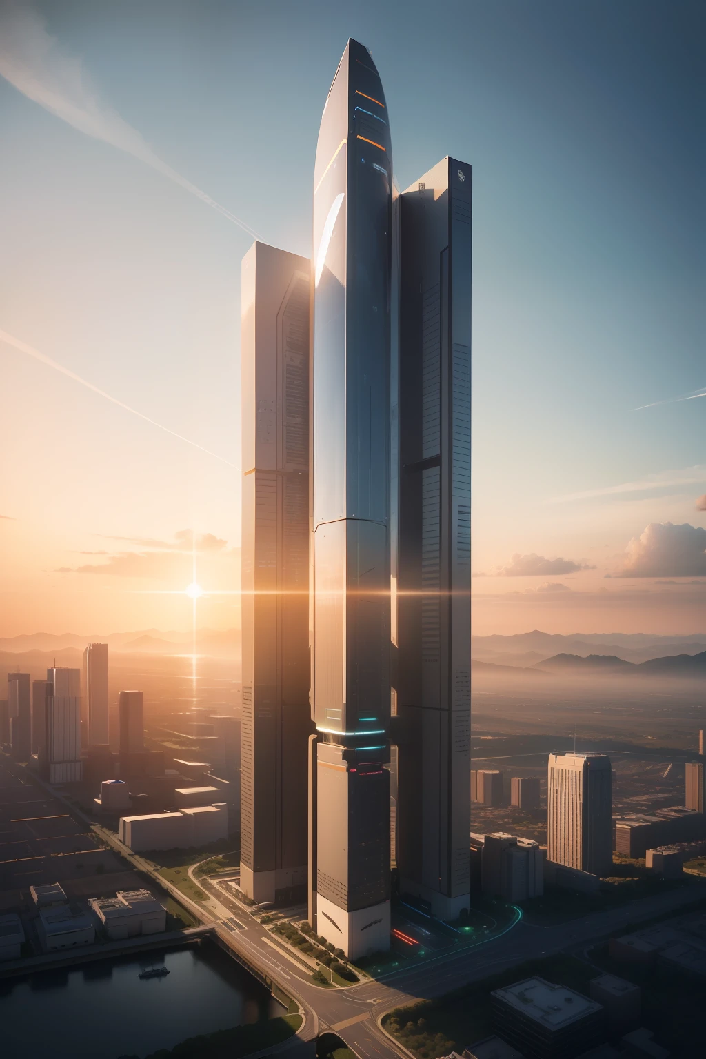 The breathtaking panoramic photograph captures the progress of artificial intelligence in all its stages with exceptional image quality. In the center of the landscape, a futuristic research laboratory stands out with modern and gleaming architecture. Its reflective windows mirror the vibrant colors of the sunset, adding a sense of mystery and technological advancement.
In the foreground, we see autonomous robots performing complex tasks with millimeter precision. Some are assembling advanced components, while others interact with humans in a natural and friendly manner.
As our eyes move to the left, the image reveals machine learning algorithms in action, with screens displaying complex data and AI models analyzing vast amounts of information in real-time.
The panoramic view extends to the right, showcasing a network of intelligent drones flying in formation, optimizing routes, and delivering packages with impressive efficiency.
On the horizon, the image displays a smart and sustainable city, with green buildings and autonomous vehicles smoothly moving on its streets. The afternoon sunlight illuminates the scene, highlighting the beauty and progress of the technology.
In summary, this panoramic photograph encapsulates the advancement of artificial intelligence in all its phases, from research in laboratories to implementation in everyday life. The exceptional image quality showcases every detail of this futuristic world and demonstrates how AI is transforming our society and improving our lives in remarkable ways.