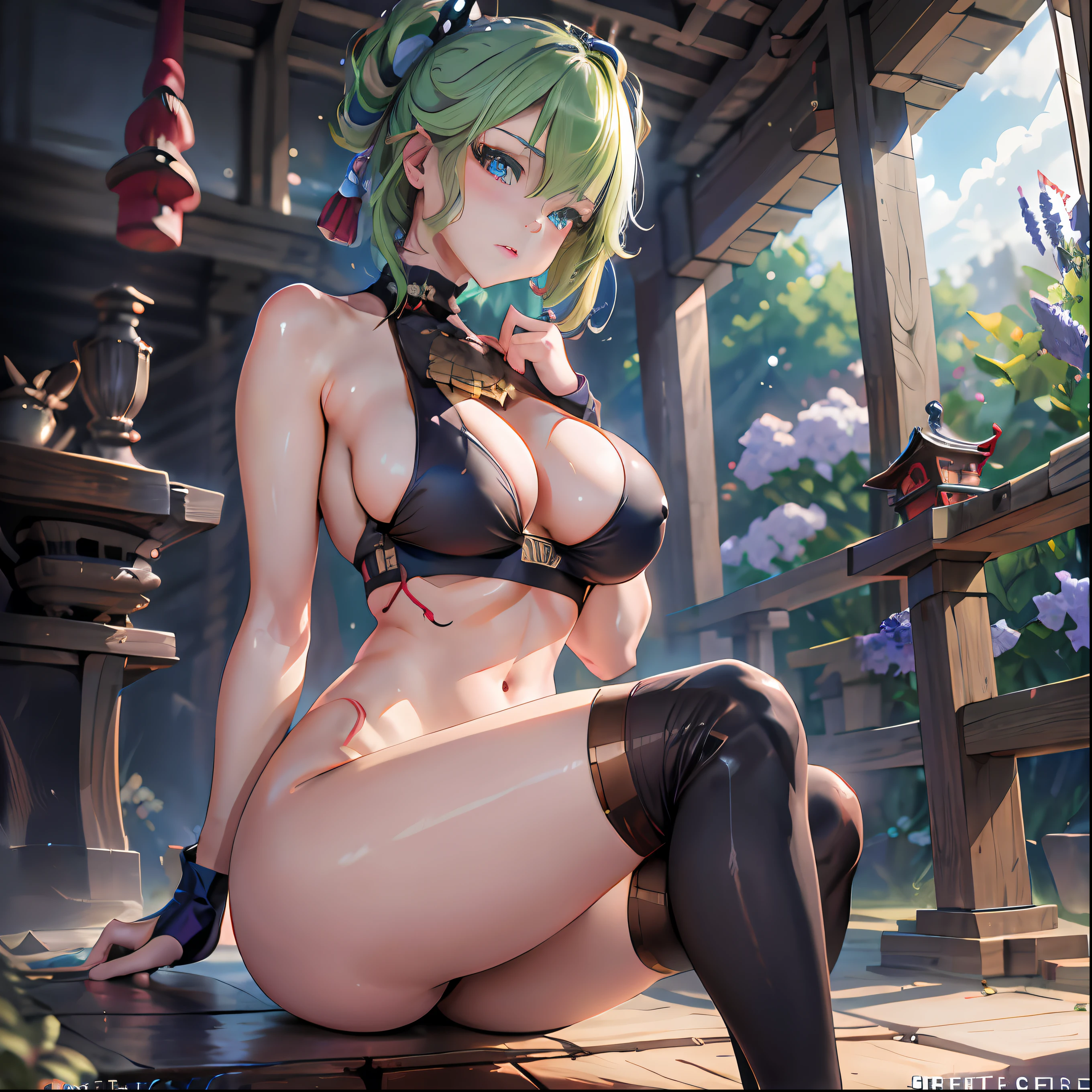 Whole body, (10, beste-Qualit, master-piece: 1.4), ultra-high resolution, (lifelike, photorealistic portrait: 1.48), 20 age, Cute Girl, Beautiful girl striptease, Nude, Famous Japanese actors, gigantic breasts, Blue Eyes, Head tilt, cowboy shot, from the front, looking at the audience, expressionless, Beautiful lake, Zeiss 150mm F/ 2.8 Hasselblad, In Japanese shrines, Whole body, foot, Ultra-Wide Angle