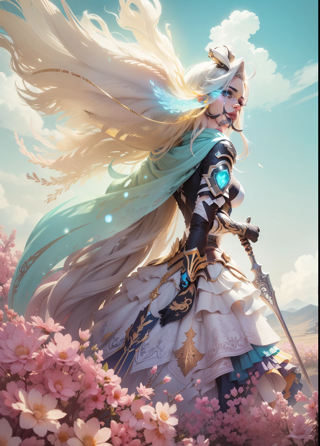 obra-prima, melhor qualidade, (papel de parede CG unity 8k extremamente detalhado), (melhor qualidade), (best illustration), (melhor sombra), Absurdo, arte epica, Poses gloriosas, lindo brilho detalhado, brilho luminoso de fundo, detalhes insano