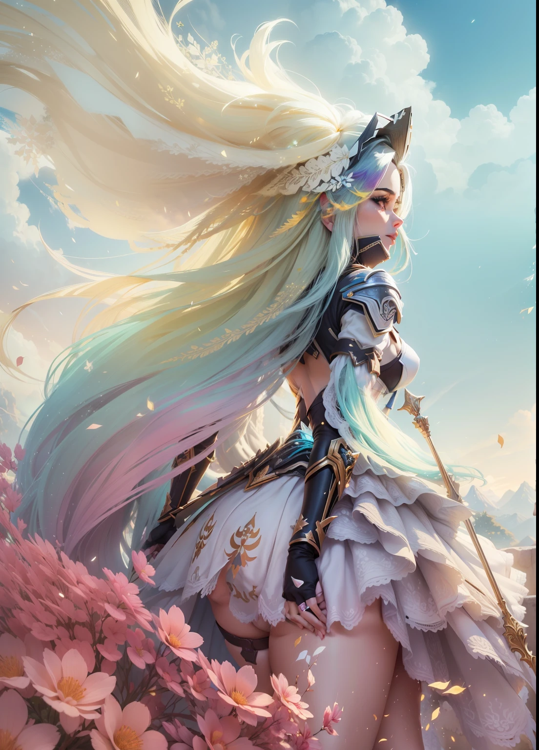 obra-prima, melhor qualidade, (papel de parede CG unity 8k extremamente detalhado), (melhor qualidade), (best illustration), (melhor sombra), Absurdo, arte epica, Poses gloriosas, lindo brilho detalhado, brilho luminoso de fundo, detalhes insano