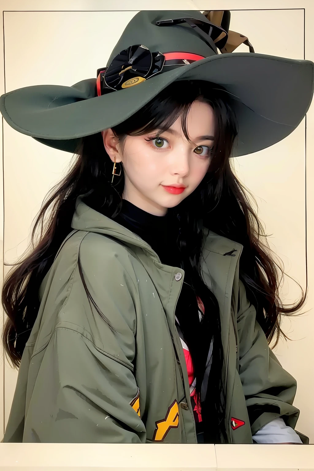 Anime characters wearing hats and green coats, 90's anime style, Retro anime girl, In the art style of anime in the 80s, tohsaka-rin