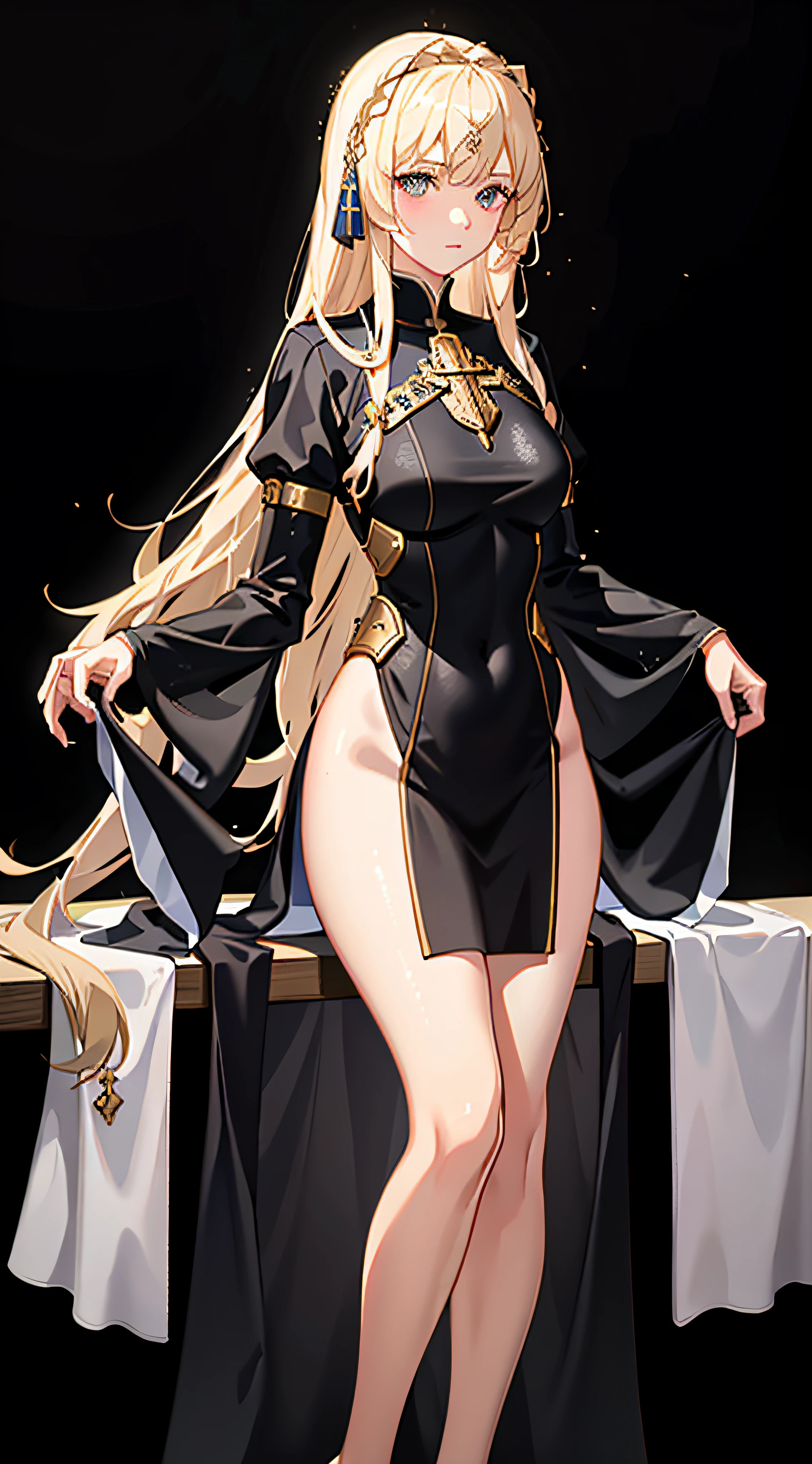 saintess, Joan of Arc,coiffed blonde hair, Golden eyes, sportrait, photorealestic,Expose the lateral breasts,Smooth long legs,DOA,holy,Clothes are soaked,see-through transparent clothes,Towels,(Onsen), side-lighting, the wallpaper, NSFW,