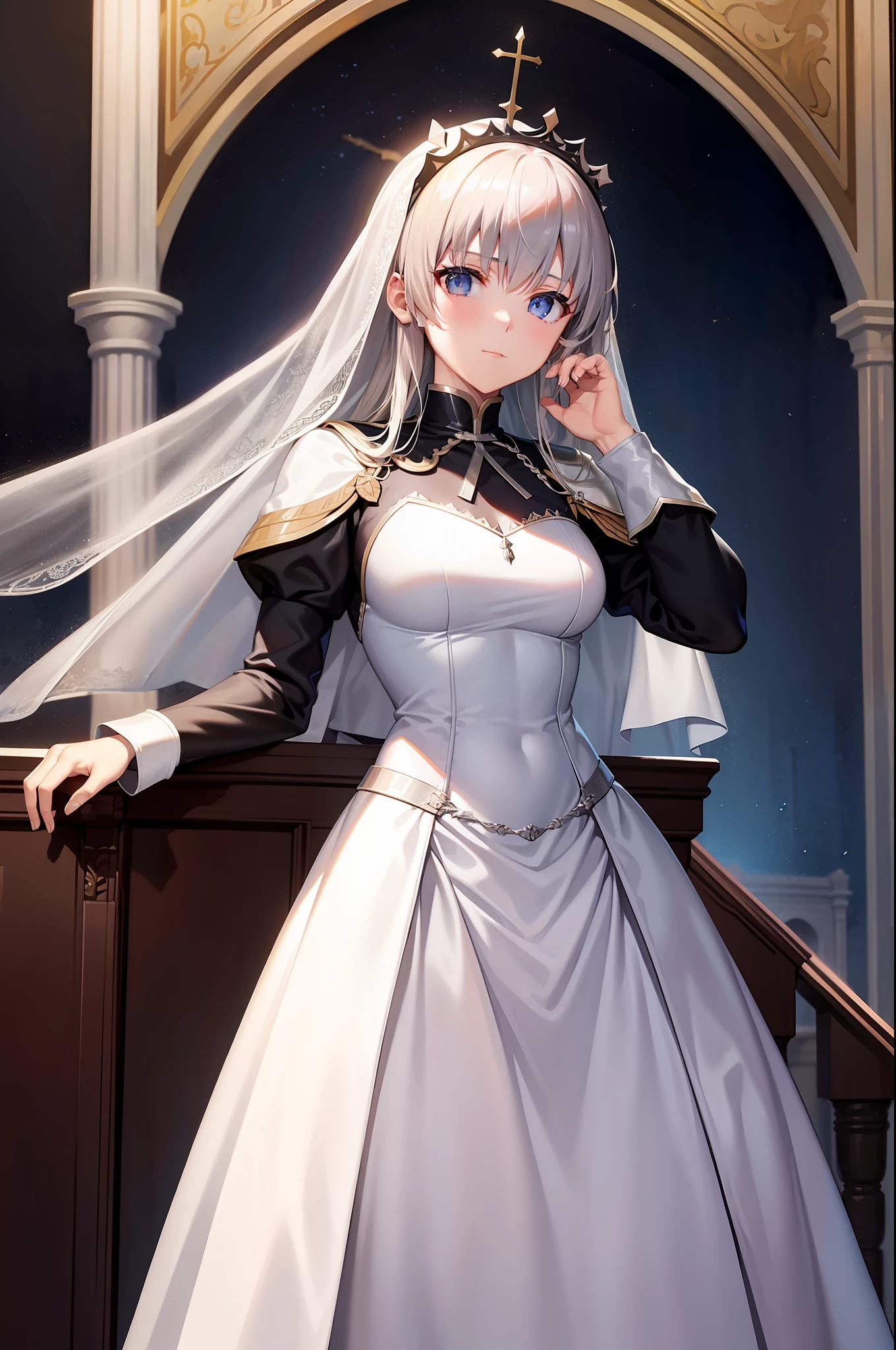 Joan of Arc〔Alter〕 Fate wore a wedding dress in the auditorium。