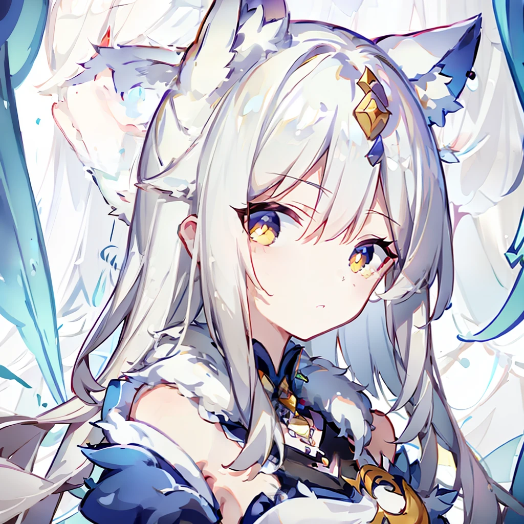 White cat ears，Royal sister