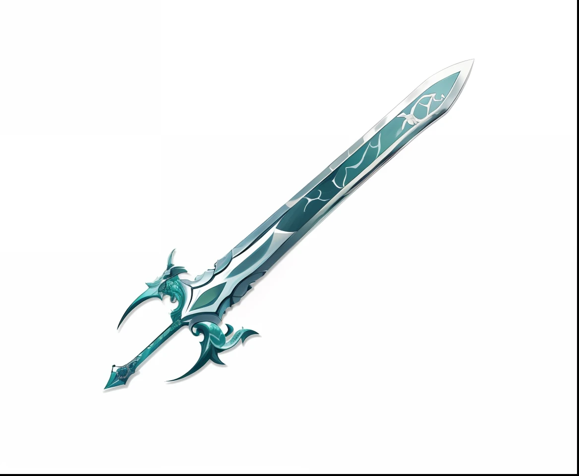 There is a very large sword with a dragon on it, armored sword blade, espada de fantasia, war blade weapon, Espada de Prata, Espada Brilhante, espada grande, steel sword, espada bonita, glowing green soul blade, Espada de fantasia de guerreiro, espada irregular, sci-fi Espada, fantasy blade, Espada Orkish, design de espada, espada enorme, espada grande