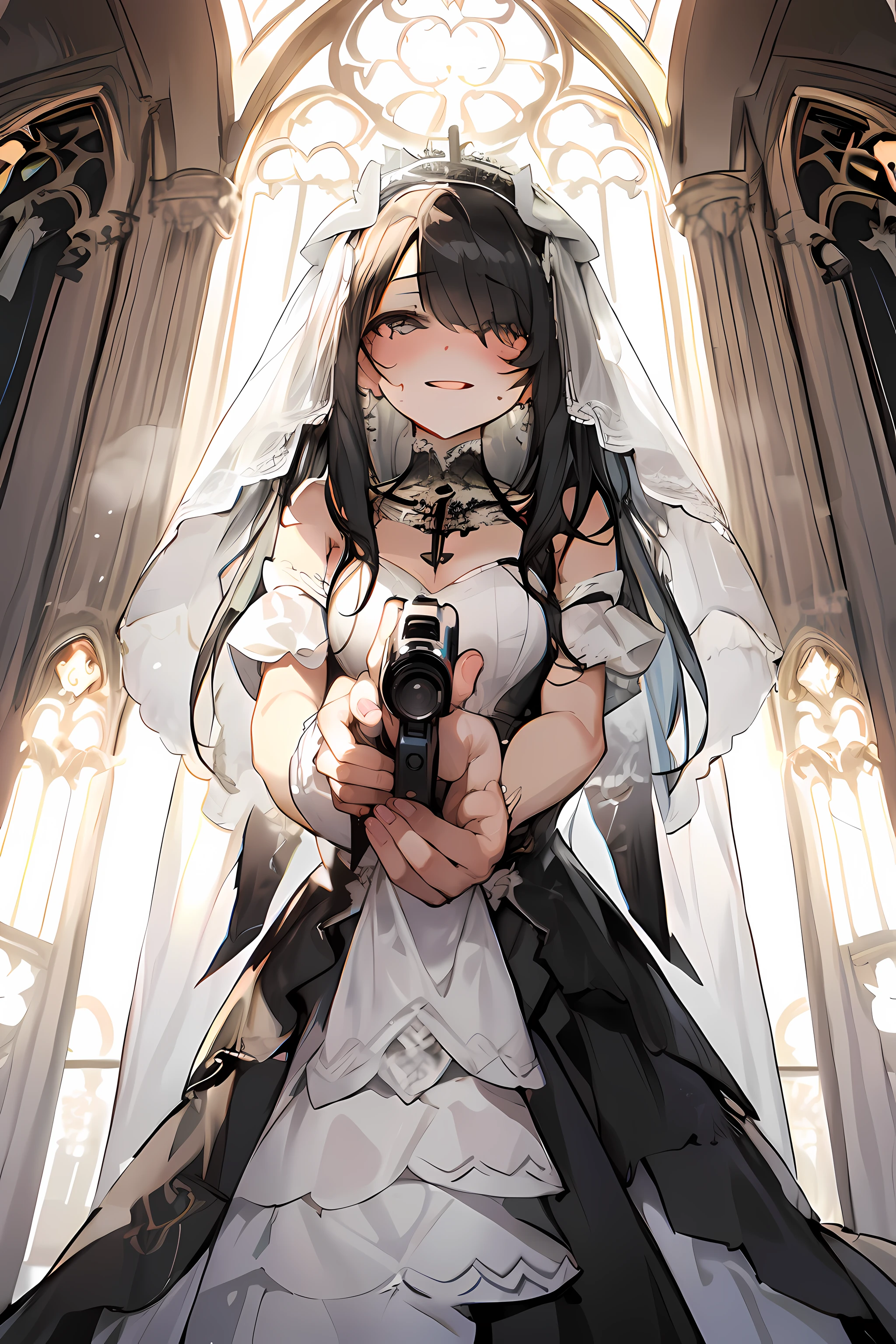 Tears, distorted smile