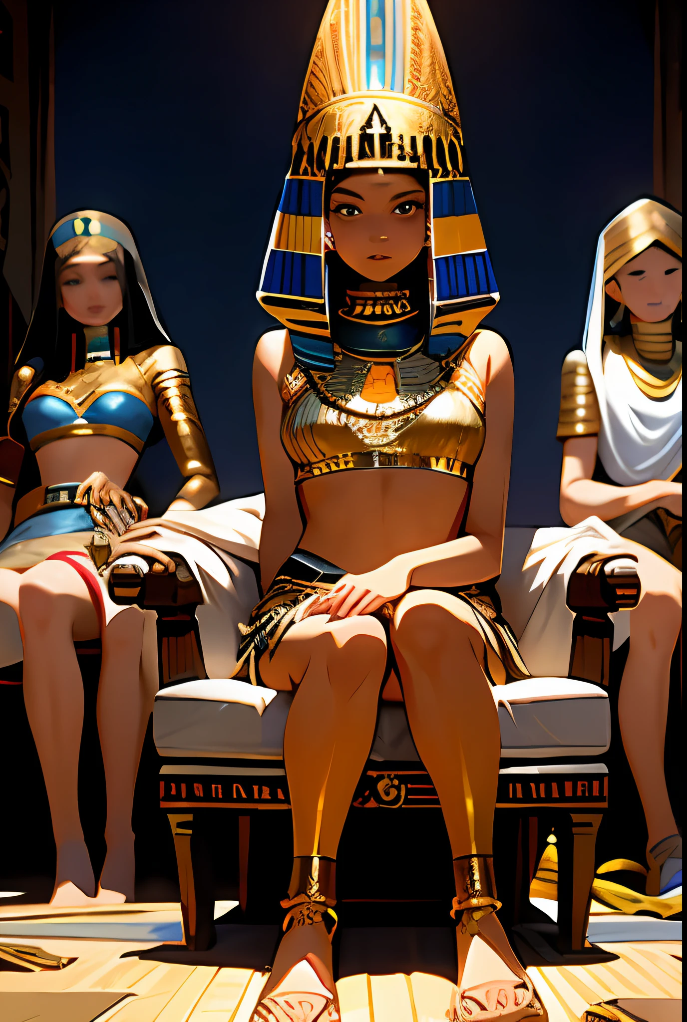 egypt image with cleopatra and her subjects 1920 por 1080