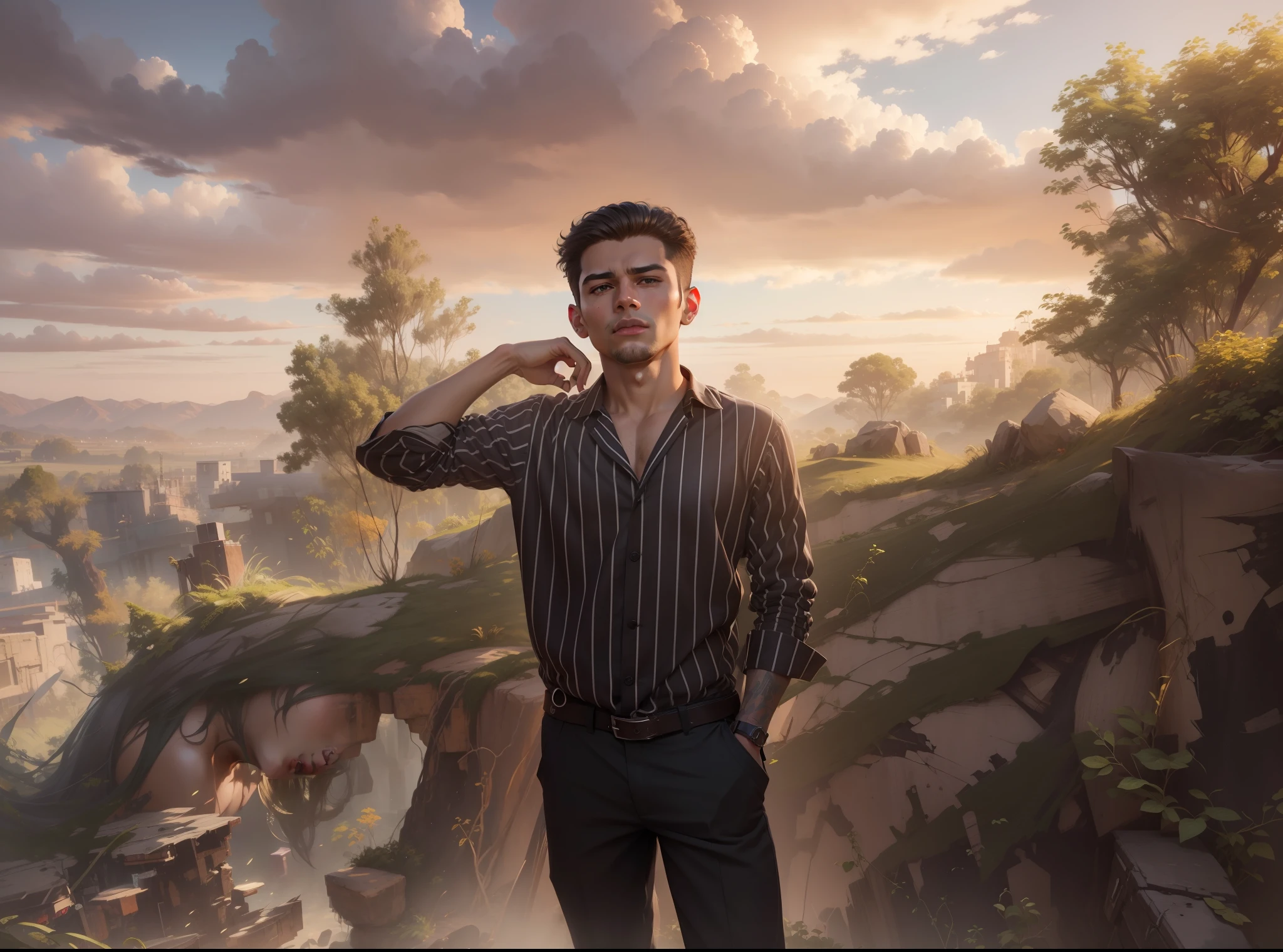 Change background syberpunk handsome boy. Realistic face. 8k hd ultra realistic.