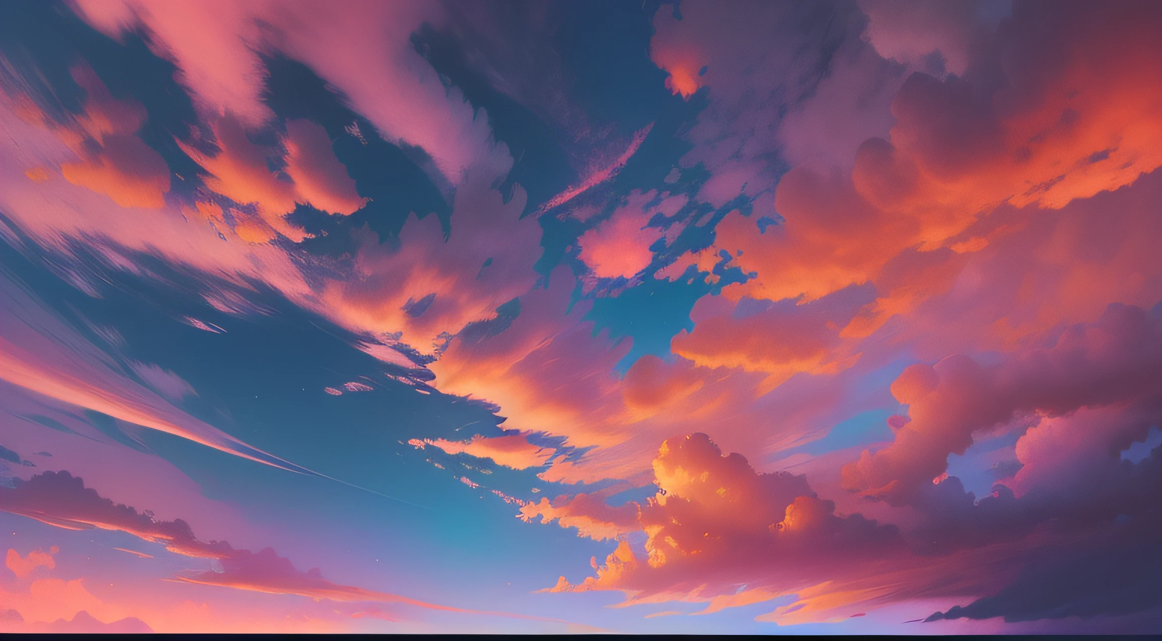 multi-colored aesthetic sky