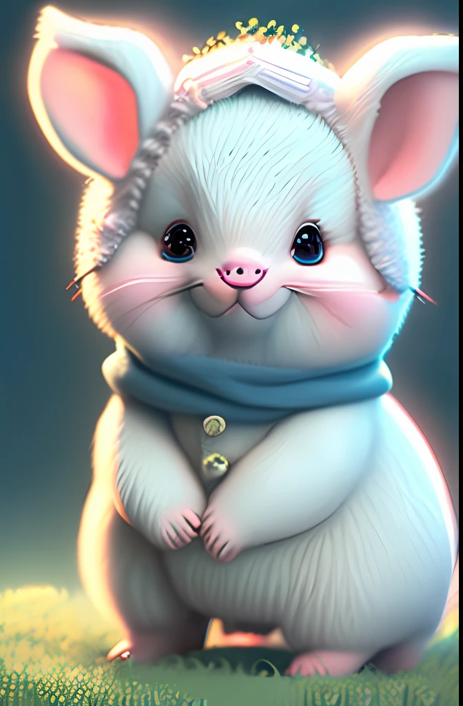 In this ultra-detailed CG art, cute piglet surrounded, laughter, best quality, high resolution, intricate details, fantasy, cute animals, open mouths, laugh, color vibrant