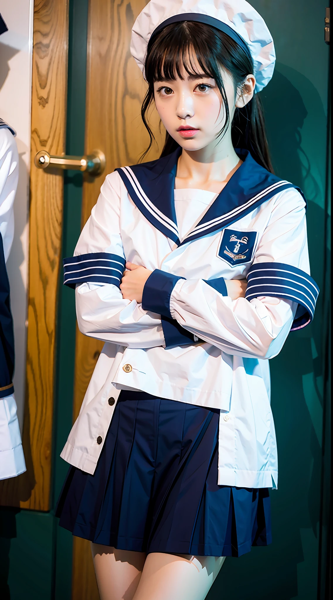 arms cuffs、a sailor suit