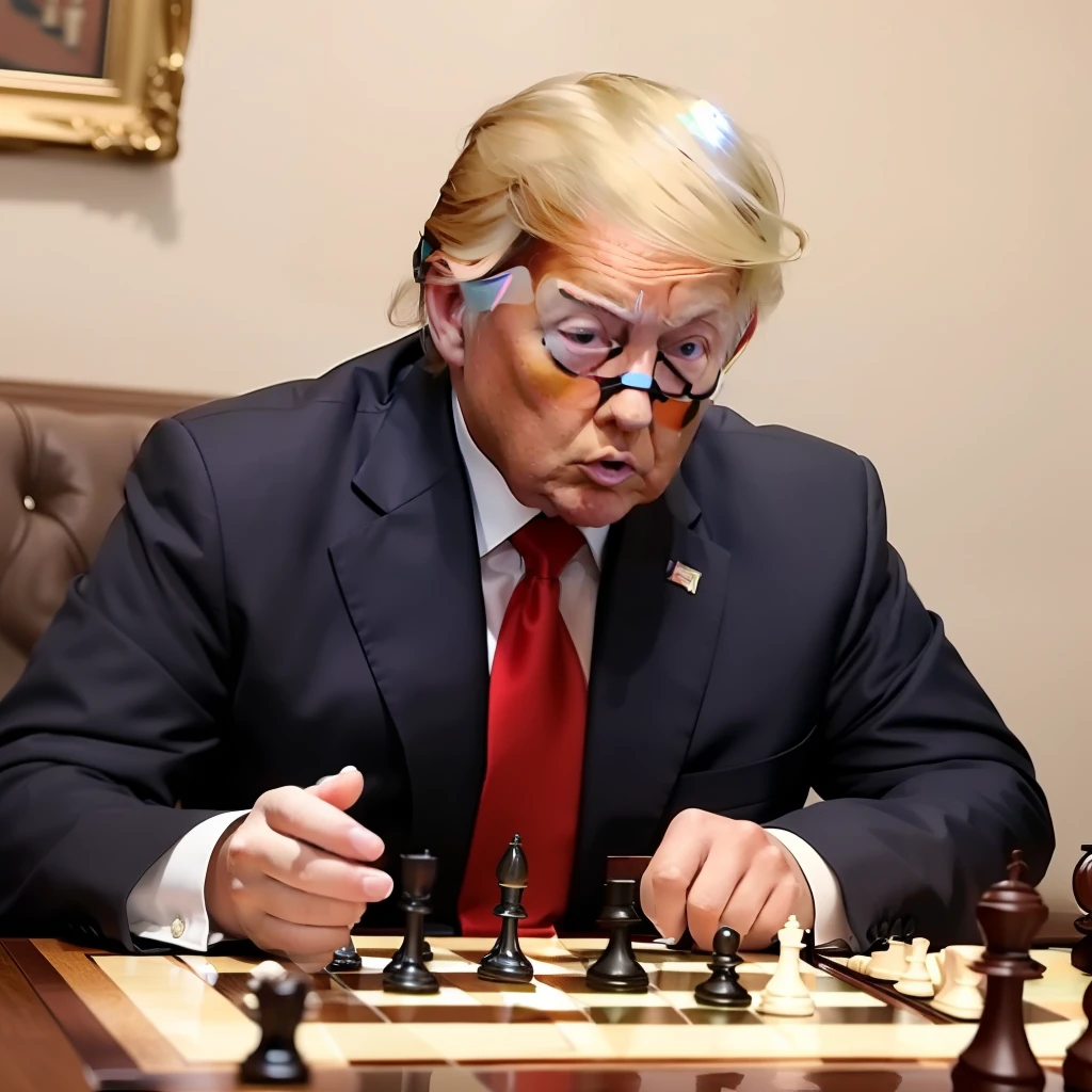Trump playing chess