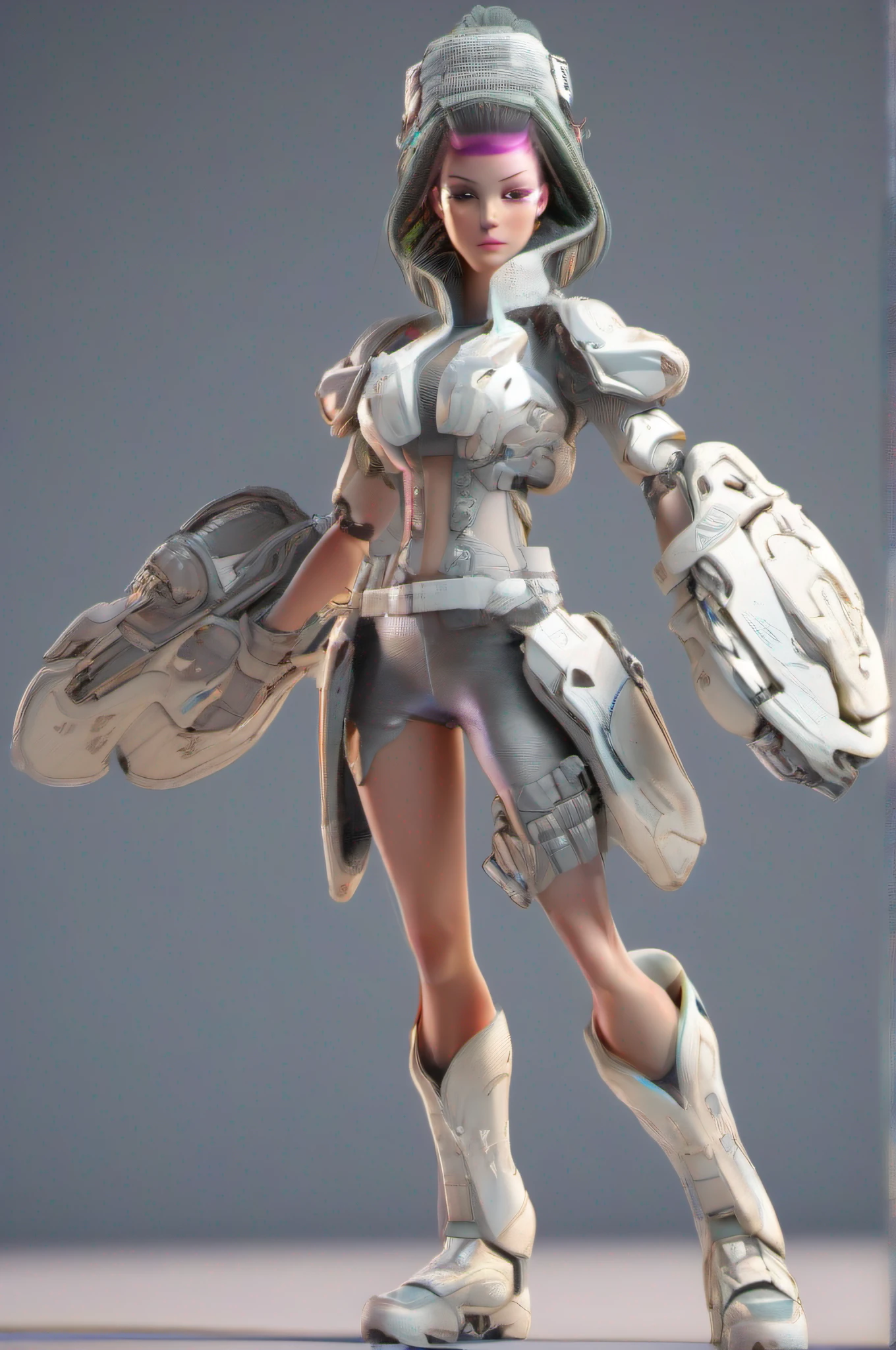 ((Best quality)), ((masterpiece)), (detailed:1.4), 3D, an image of a beautiful cyberpunk female,HDR (High Dynamic Range),Ray Tracing,NVIDIA RTX,Super-Resolution,Unreal 5,Subsurface scattering,PBR Texturing,Post-processing,Anisotropic Filtering,Depth-of-field,Maximum clarity and sharpness,Multi-layered textures,Albedo and Specular maps,Surface shading,Accurate simulation of light-material interaction,Perfect proportions,Octane Render,Two-tone lighting,Wide aperture,Low ISO,White balance,Rule of thirds,8K RAW,