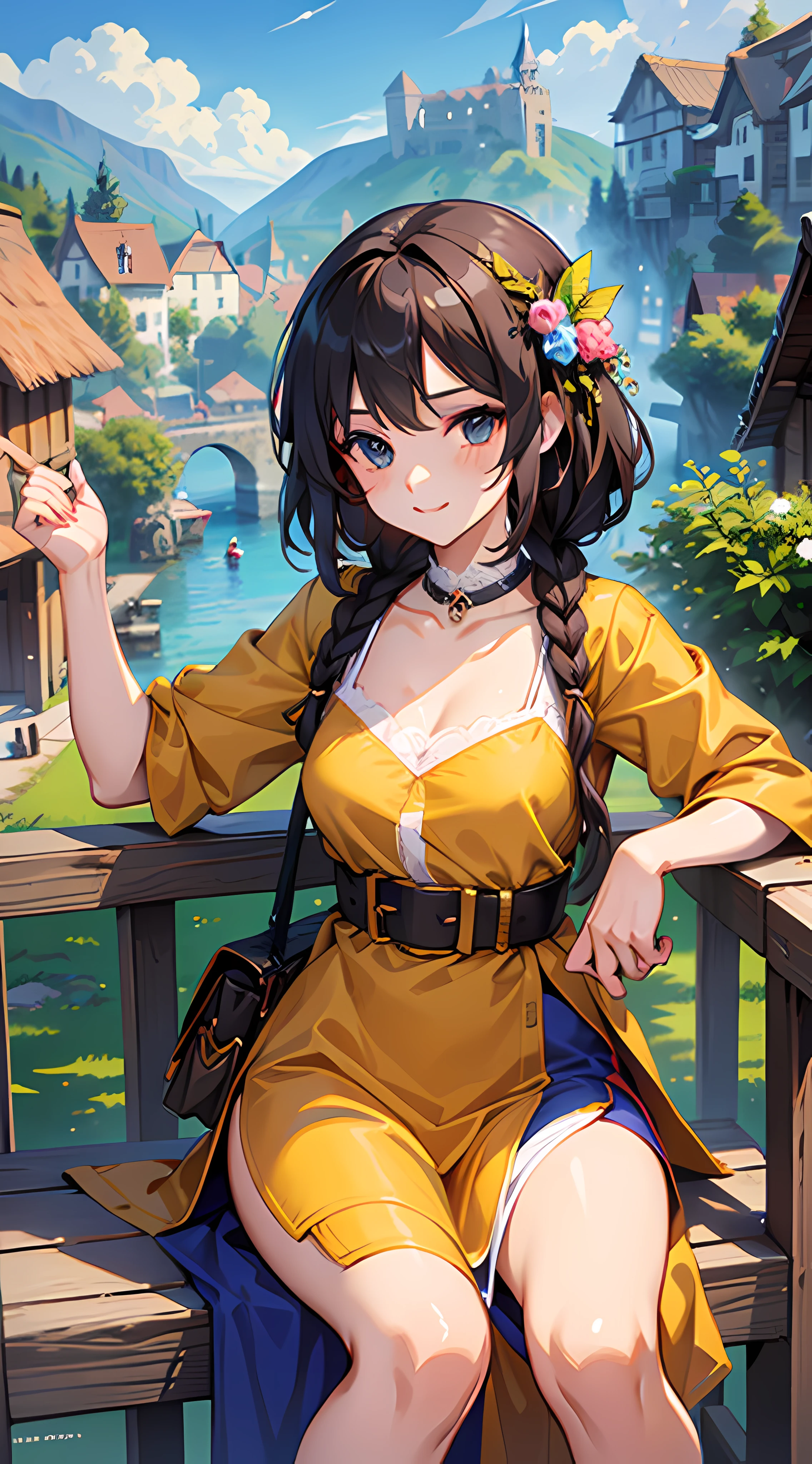 pixel art, pixel style, masterpiece, village, high quality, more detail