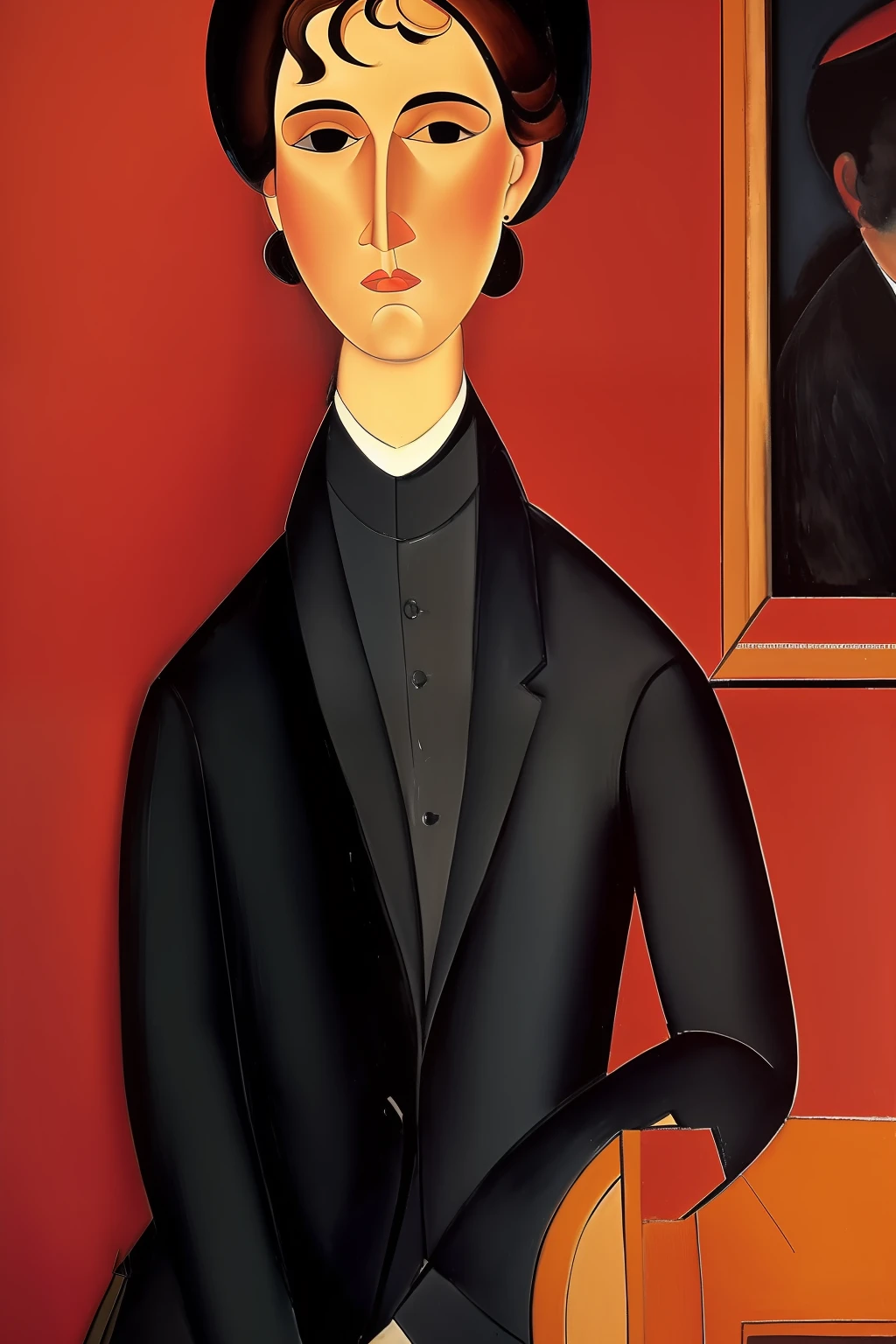 ((personajes de las obras de Amedeo Modigliani, en una fiesta , representados en posicion parada o sentada como figuran en las obras de arte, completar las partes de personajes no representados en las obras)), Salon de un restaurante de Paris a comienzos del siglo 20, represented in the style of Amedeo Modigliani Film lighting, ultra detallado, Pintura digital, Artstation, arte conceptual, Suave, foco nítido, illustration, (piel alta y detallada:1.2), 8k UHD, DSLR, Soft lighting, alta calidad, Film grain, Fujifilm XT3 mix4 Wildstyle RAW foto,
