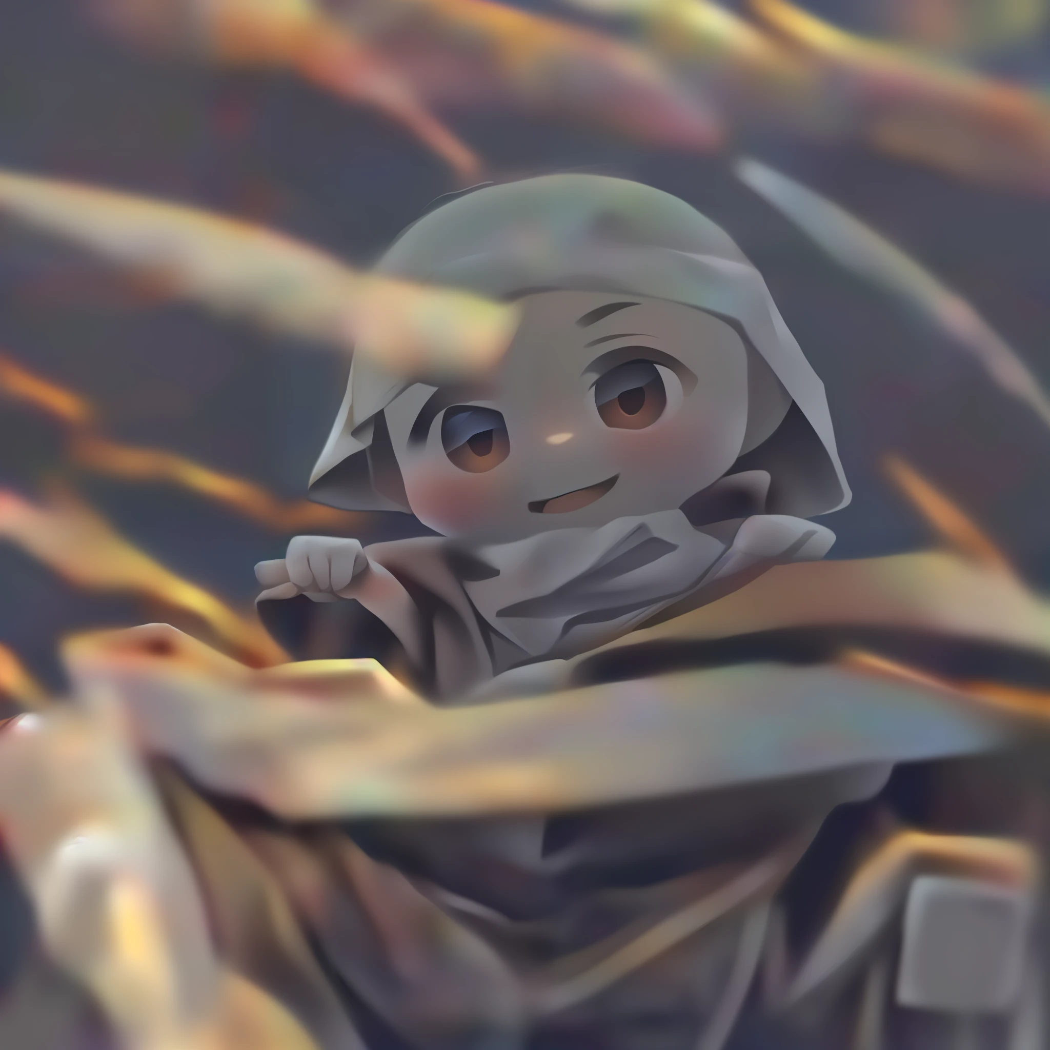 Silly cute little monk
