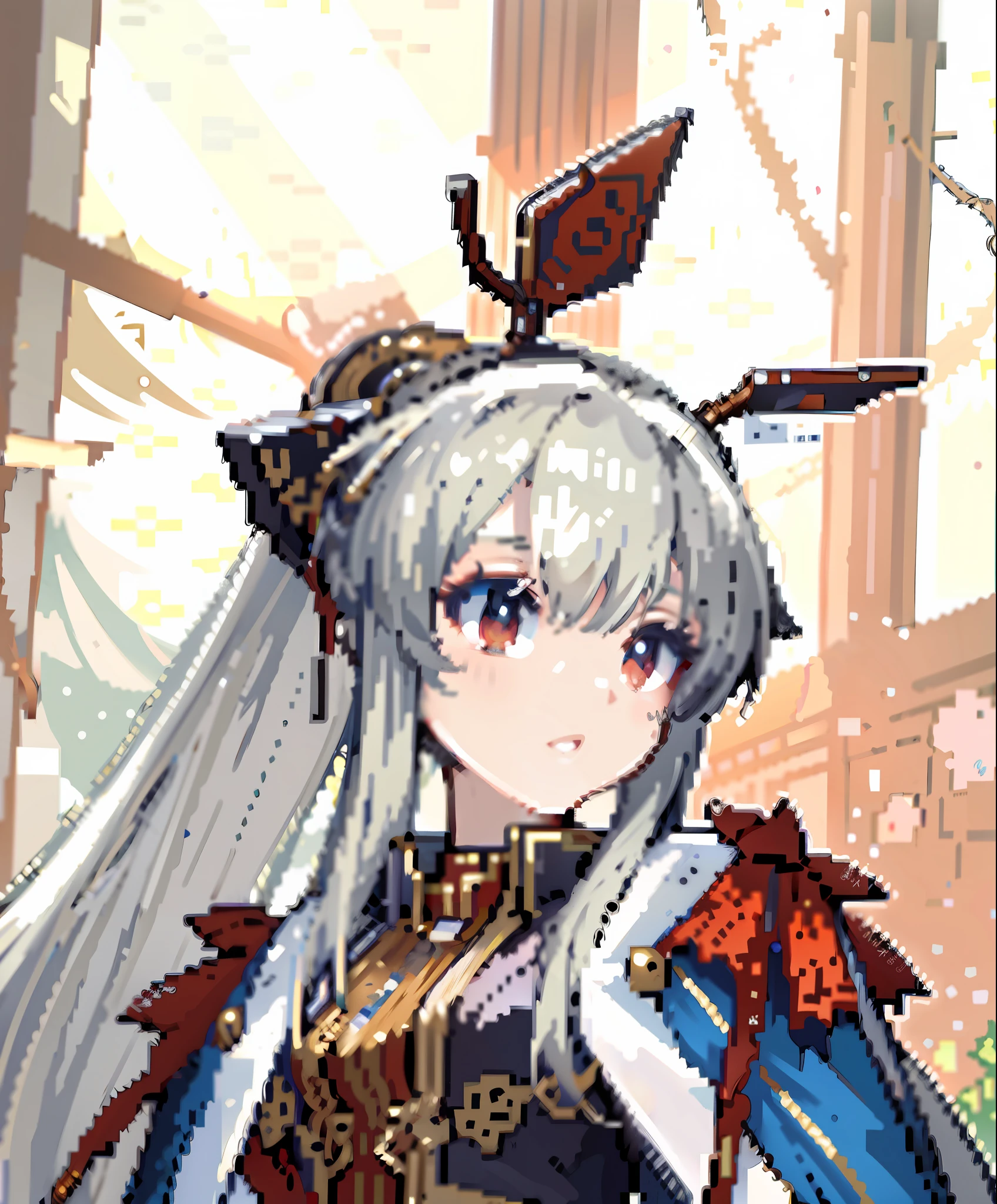 (tmasterpiece,top Quority,best qualtiy),pix,pixelart,1girl,full bodyesbian,whaite hair,head portrait