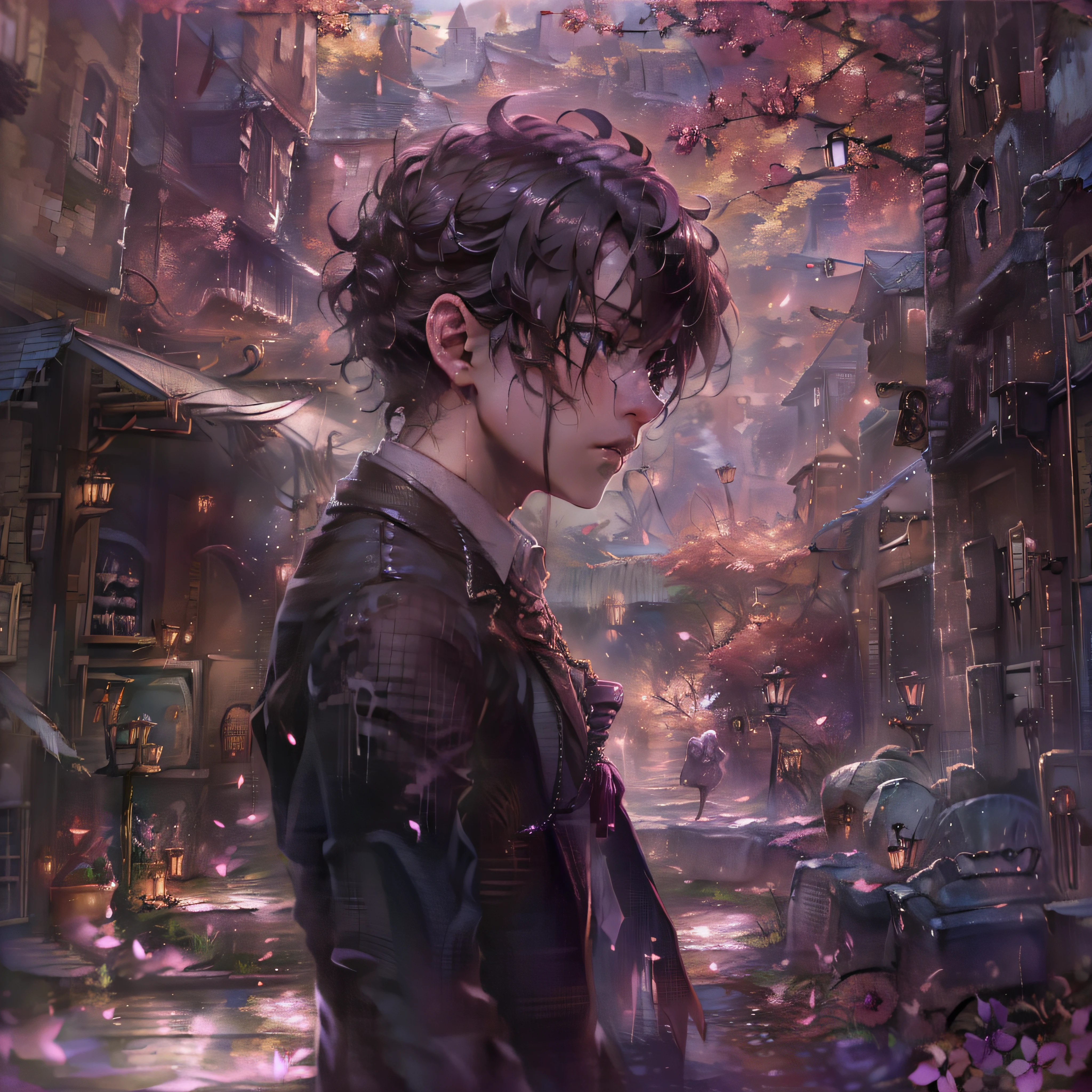 masterpiece、Melancholy young man、Poor figure、tense look、fine lines、Young man in withered black suit、1a person々youthfulness、Landscape with rusty shades、20Century London、Sherlock Holmes & The city of London where John Watson played an active role、Victorian、RAW photo of a landscape、detaile、Photorealsitic、hyper realistic photography、8K UHD、Digital SLR、Soft lighting、hightquality、film grains、FujifilmXT3、(masterpiece)、Human perspective、People's eye level、masterpiece、top-quality、Highly elaborate CG Unity 8K wallpapers、an oil painting、awardwinning photo、Bokeh、depth of fields、nffsw、bloom、chromatic abberation、Photorealsitic、Very detailed、art stations、Trending on CGSociety、Convoluted、high details、Dramatic、Volumetric lighting、artwork in the style of guweiz, guweiz masterpiece, guweiz on pixiv artstation, guweiz, guweiz on artstation pixiv, by Yang J, in the art style of bowater, loish and wlop