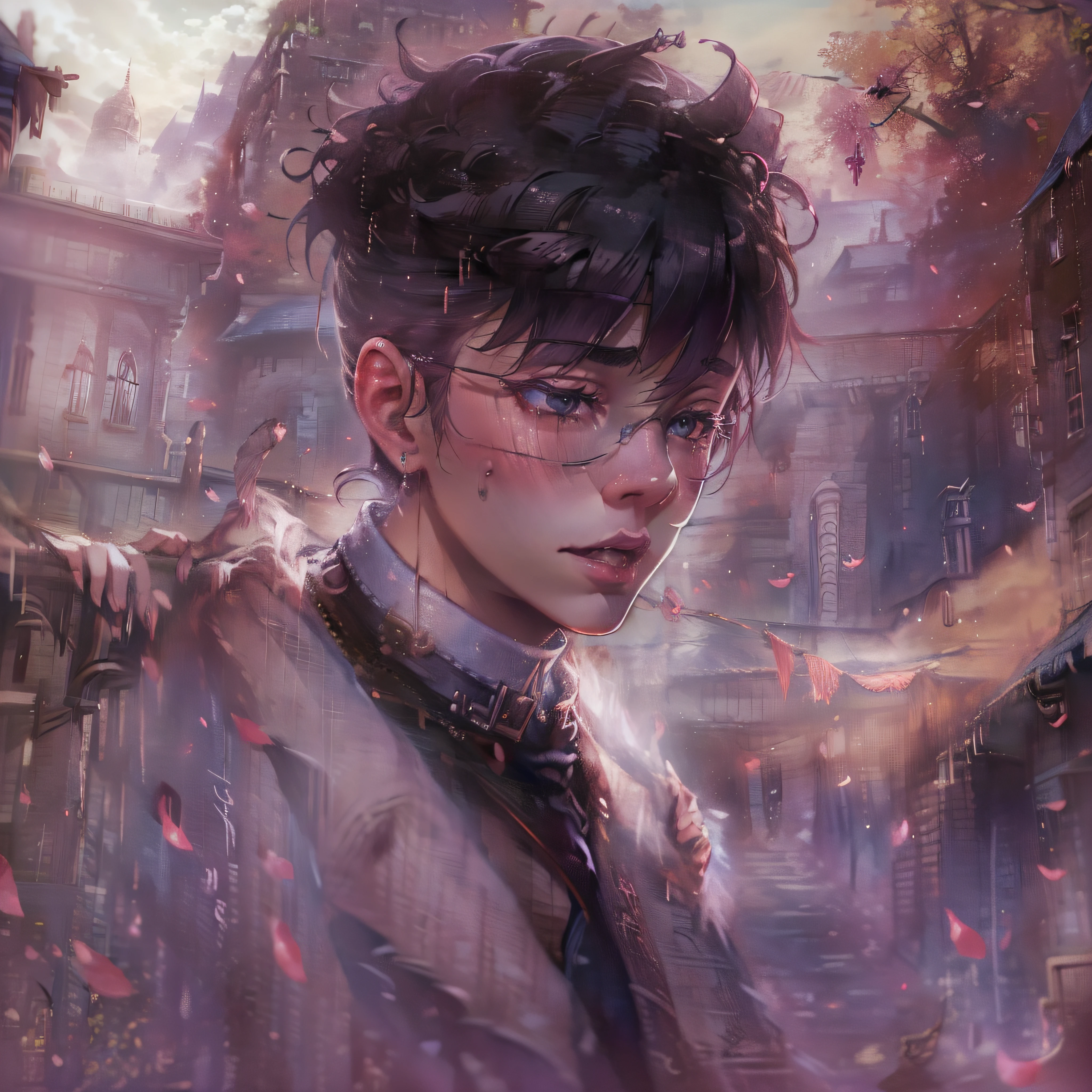 masterpiece、Melancholy young man、Poor figure、tense look、fine lines、Young man in withered black suit、1a person々youthfulness、Landscape with rusty shades、20Century London、Sherlock Holmes & The city of London where John Watson played an active role、Victorian、RAW photo of a landscape、detaile、Photorealsitic、hyper realistic photography、8K UHD、Digital SLR、Soft lighting、hightquality、film grains、FujifilmXT3、(masterpiece)、Human perspective、People's eye level、masterpiece、top-quality、Highly elaborate CG Unity 8K wallpapers、an oil painting、awardwinning photo、Bokeh、depth of fields、nffsw、bloom、chromatic abberation、Photorealsitic、Very detailed、art stations、Trending on CGSociety、Convoluted、high details、Dramatic、Volumetric lighting、artwork in the style of guweiz, guweiz masterpiece, guweiz on pixiv artstation, guweiz, guweiz on artstation pixiv, by Yang J, in the art style of bowater, loish and wlop