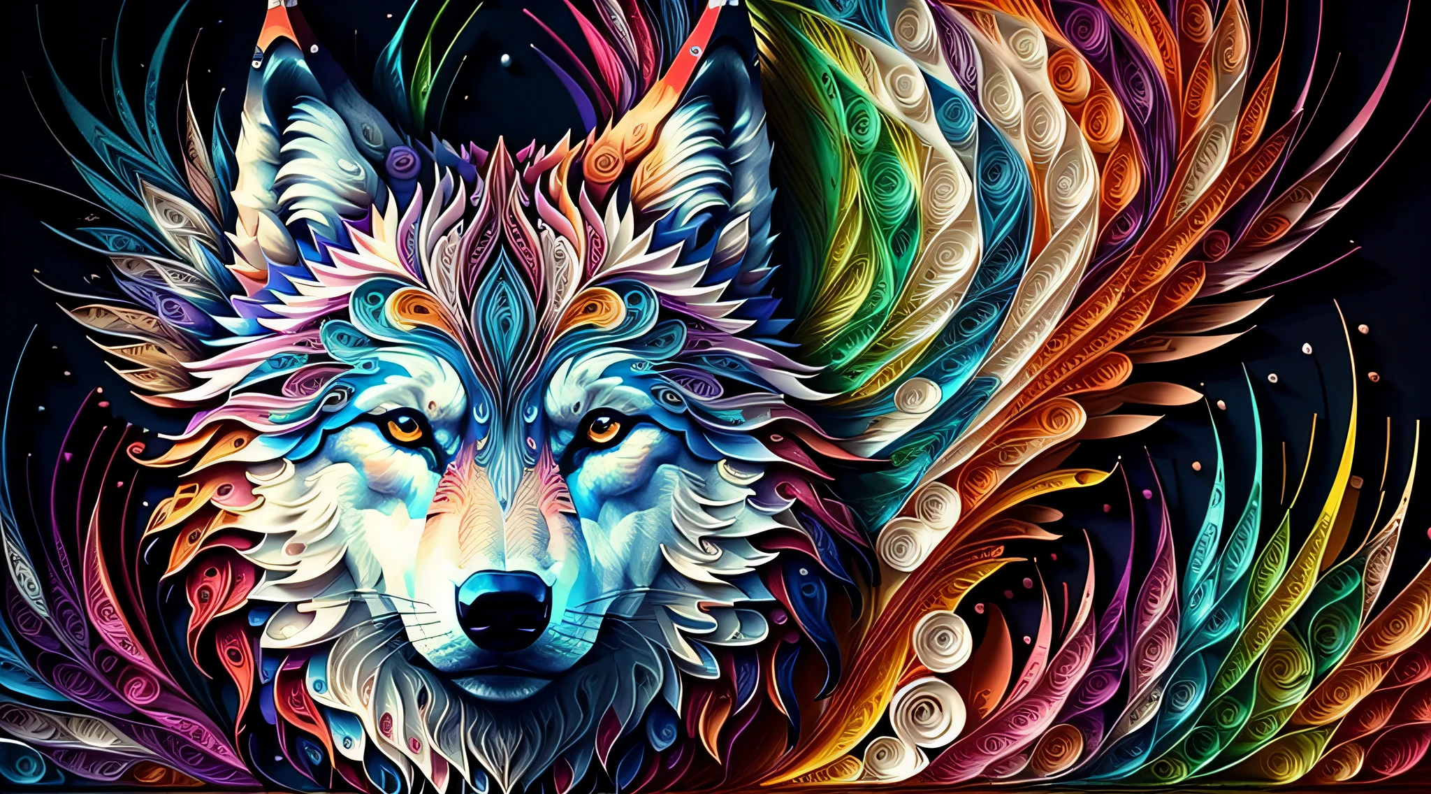 wolf, multi dimensional quilling paper, art, chibi,
yang08k, beautiful, colorful,
Masterpieces, top quality, best quality, official art, beautiful and aesthetic,((8K ultra realistic))