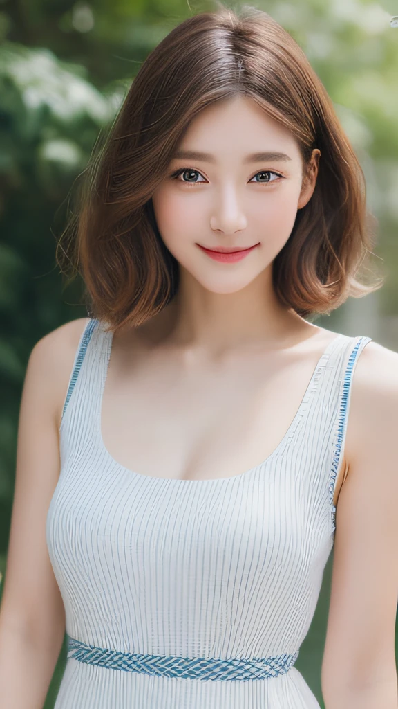 ((Best Quality, 8K, Masterpiece: 1.3)), 1girl, Slim Abs Beauty: 1.3, (Hairstyle Casual, Big Breasts: 1.2), Dress: 1.1, Super Fine Face, Delicate Eyes, Double Eyelids, Smile, Home