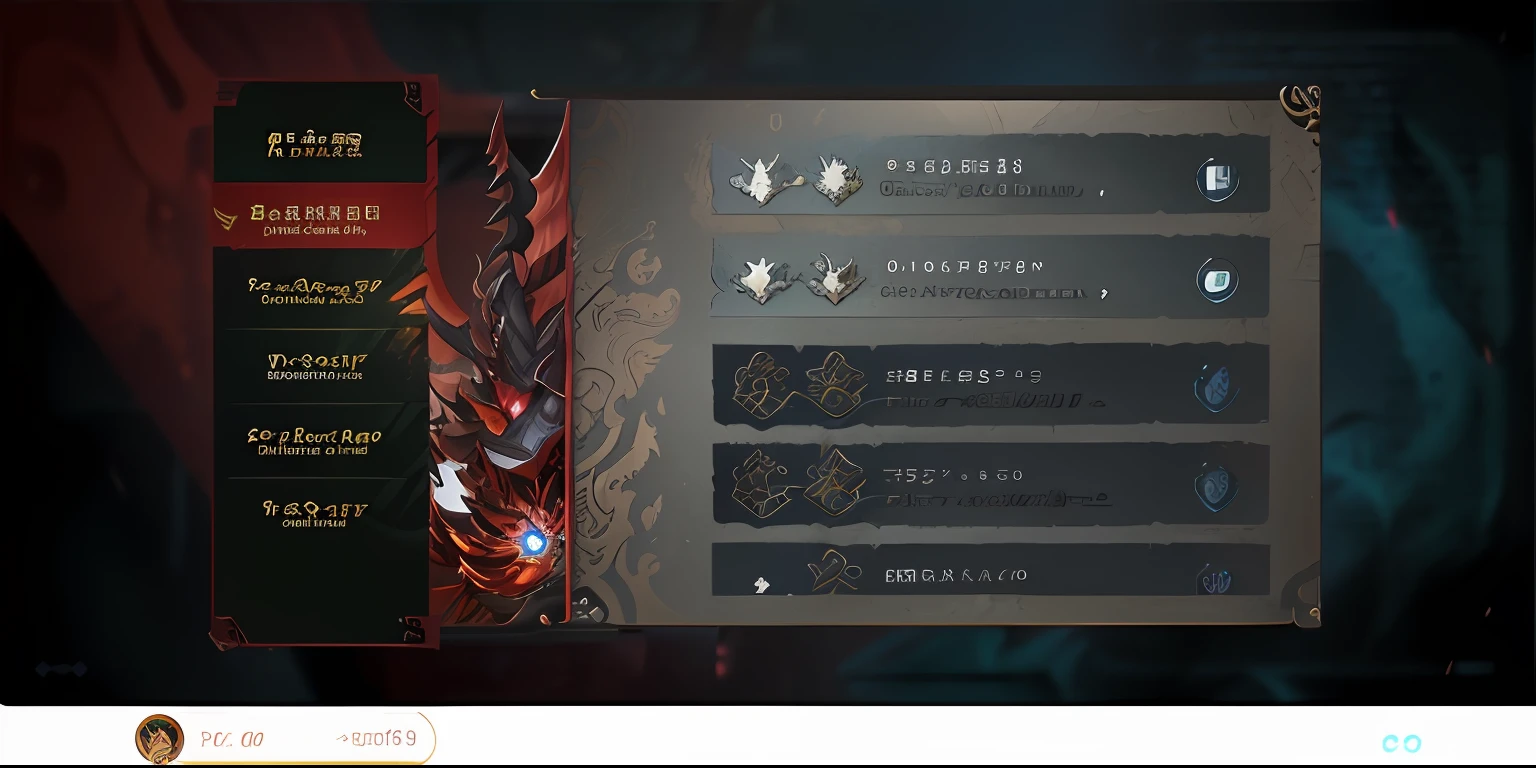 There is a close-up of a bronze dragon on the screen, Bronze art, Bronze detailed art, game ui, character selection screen, game footage, Game UI, pc game with ui, loadscreen”, ui card, onmyoji portrait, detailed screenshot, loading screen, Kantai collection style, game overlay, a screenshot, oni horns, loading screen, screen shot