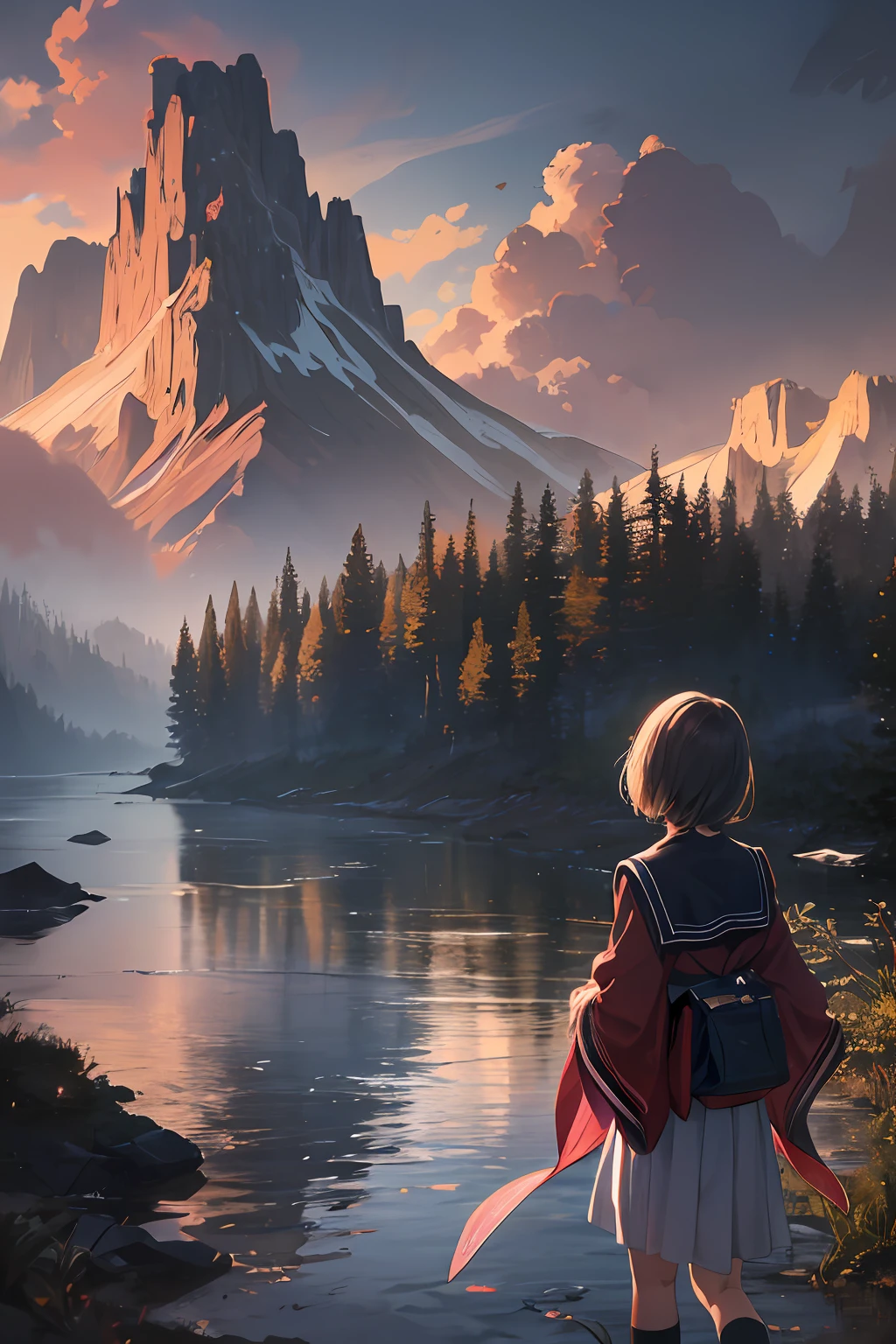 In the art of image generation, we aim to craft a narrative that transcends the ordinary. The protagonist of this narrative is a Japanese high school girl of incomparable beauty, standing front and center in a landscape that echoes the fantastical realms of Final Fantasy.
She stands boldly, her gaze meeting ours, embodying a blend of youthful innocence and a burgeoning sense of adventure. Her traditional school uniform is a striking juxtaposition against the surreal backdrop, grounding the scene in a familiar reality amidst the fantastical.
The backdrop is a spectacle of nature's grandeur, with majestic mountains, verdant forests, and sparkling bodies of water under the soft hues of a twilight sky. The colors are rich and the details are painstakingly rendered, from the delicate textures of the foliage to the gentle undulations of the water. The image quality is impeccable, offering a clarity and depth that invites the viewer into the scene.
The girl's portrayal is both realistic and enchanting. Her hair, tousled by a soft breeze, frames her expressive face. Her eyes, wide with awe and wonder, reflect the magic of the world around her. The image is so vivid, so engaging, that it feels as if you could reach out and touch the scene, join her in this extraordinary journey.
This is not merely an image; it's a visual narrative. It's a testament to the power of image generation, where reality and fantasy intertwine, and where a Japanese high school girl can be the heroine of a world reminiscent of Final Fantasy.