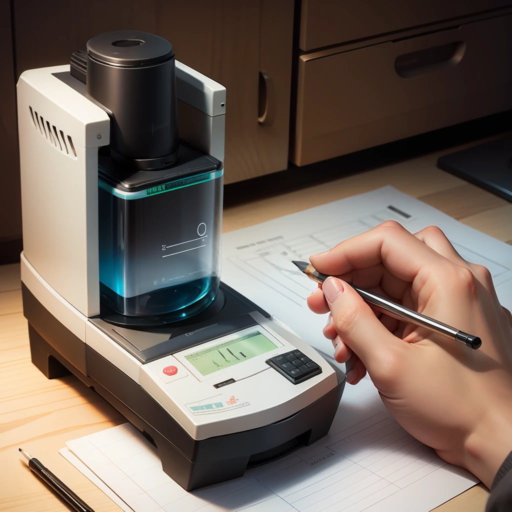 Draw a spectrophotometer